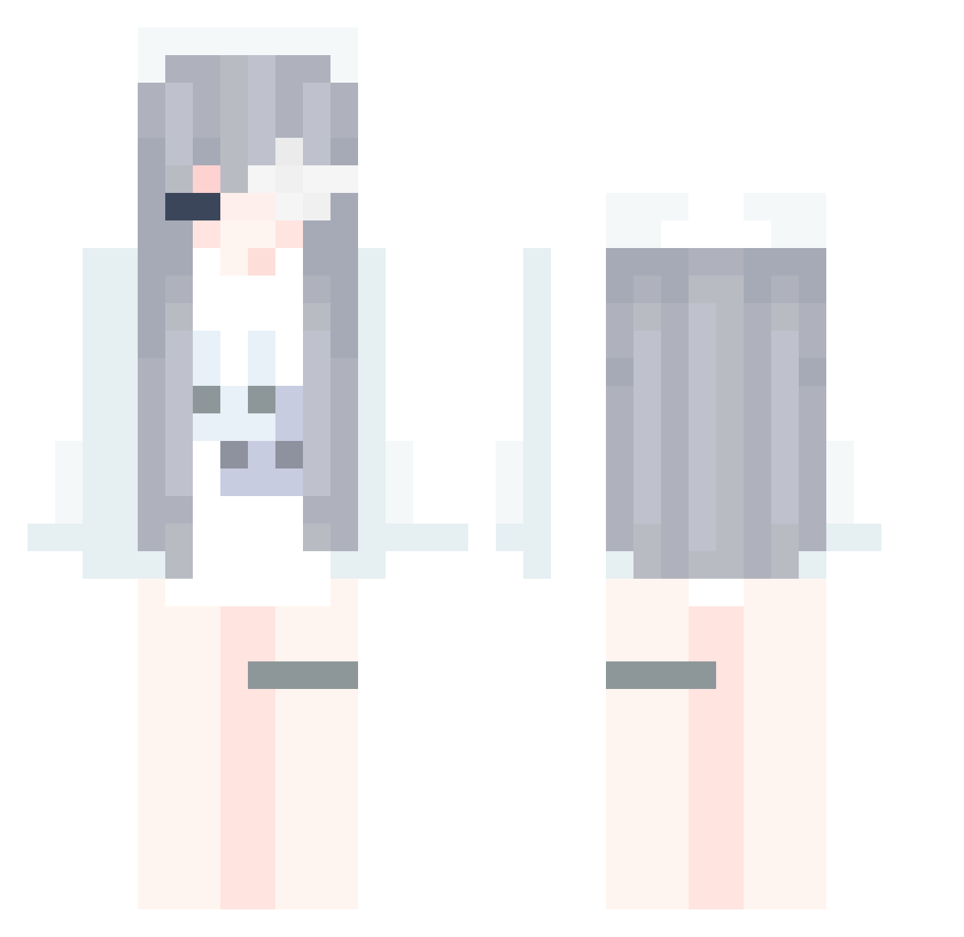 velida Minecraft skin, front and back view