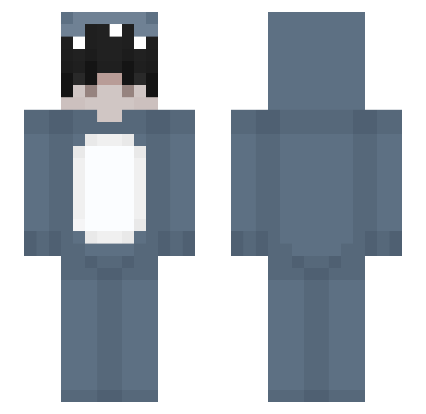 sweekaynokizzy Minecraft skin, front and back view