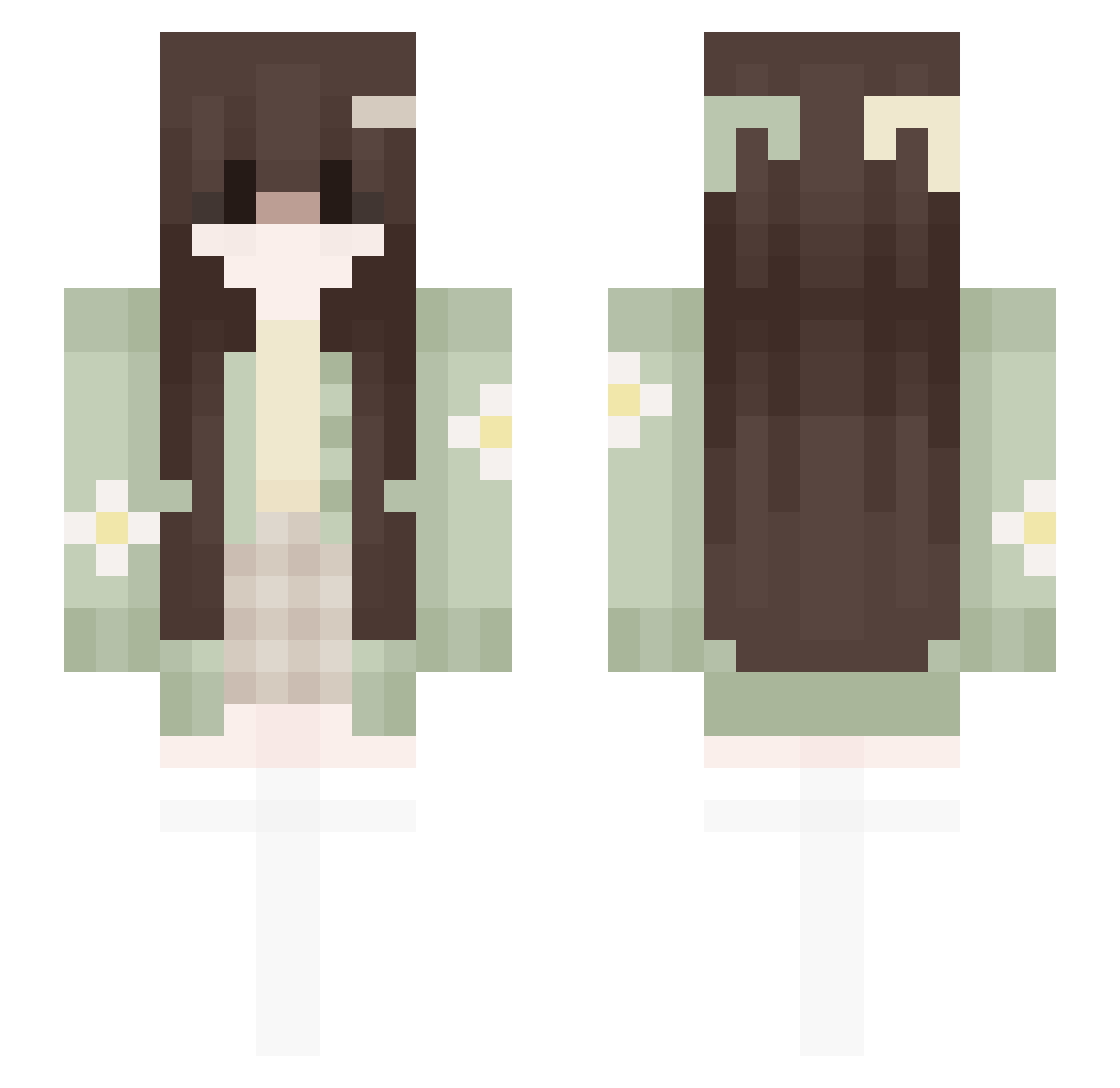 CollectiveSpooks Minecraft skin, front and back view