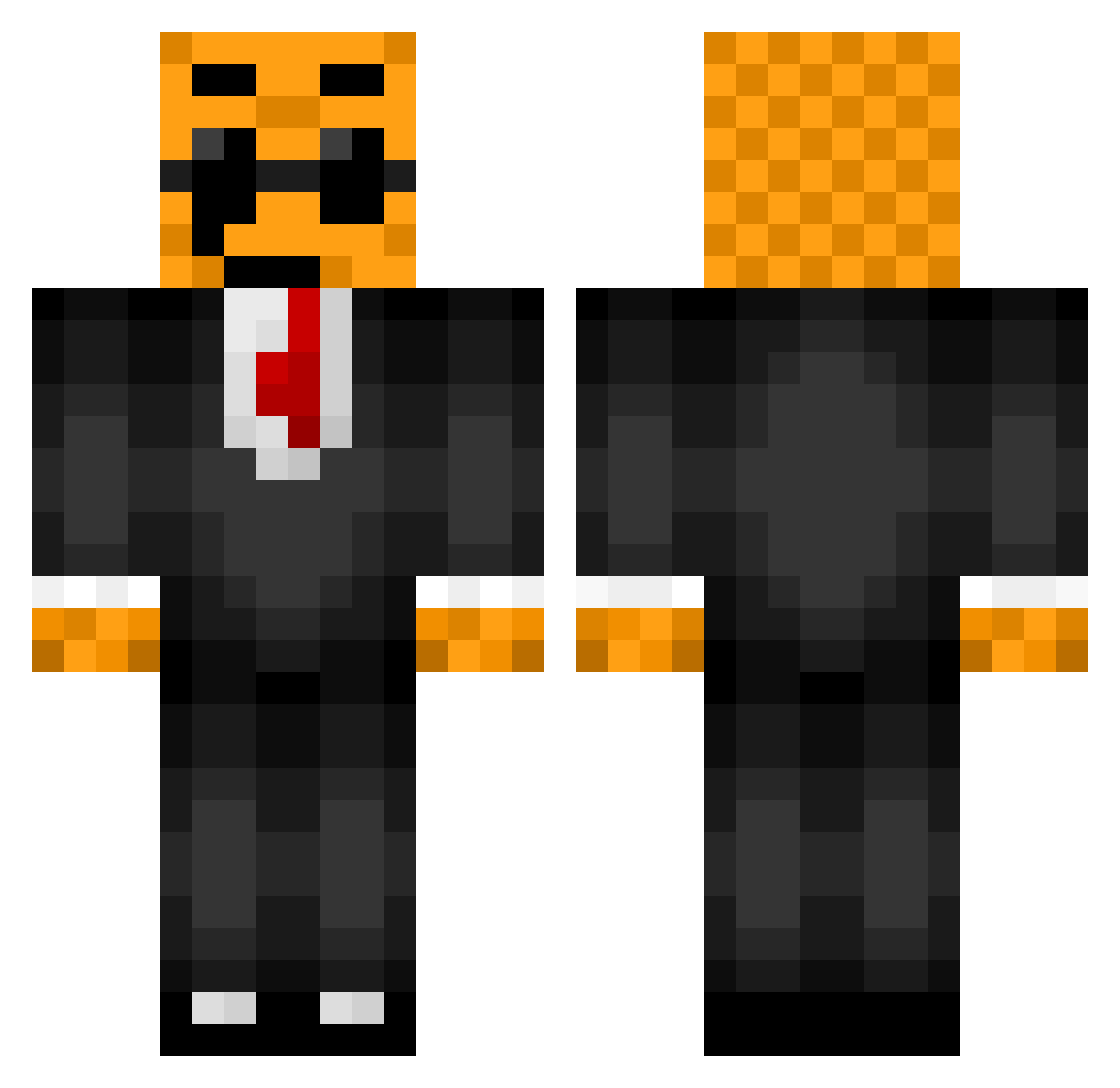 iLuvOrangeJuice Minecraft skin, front and back view