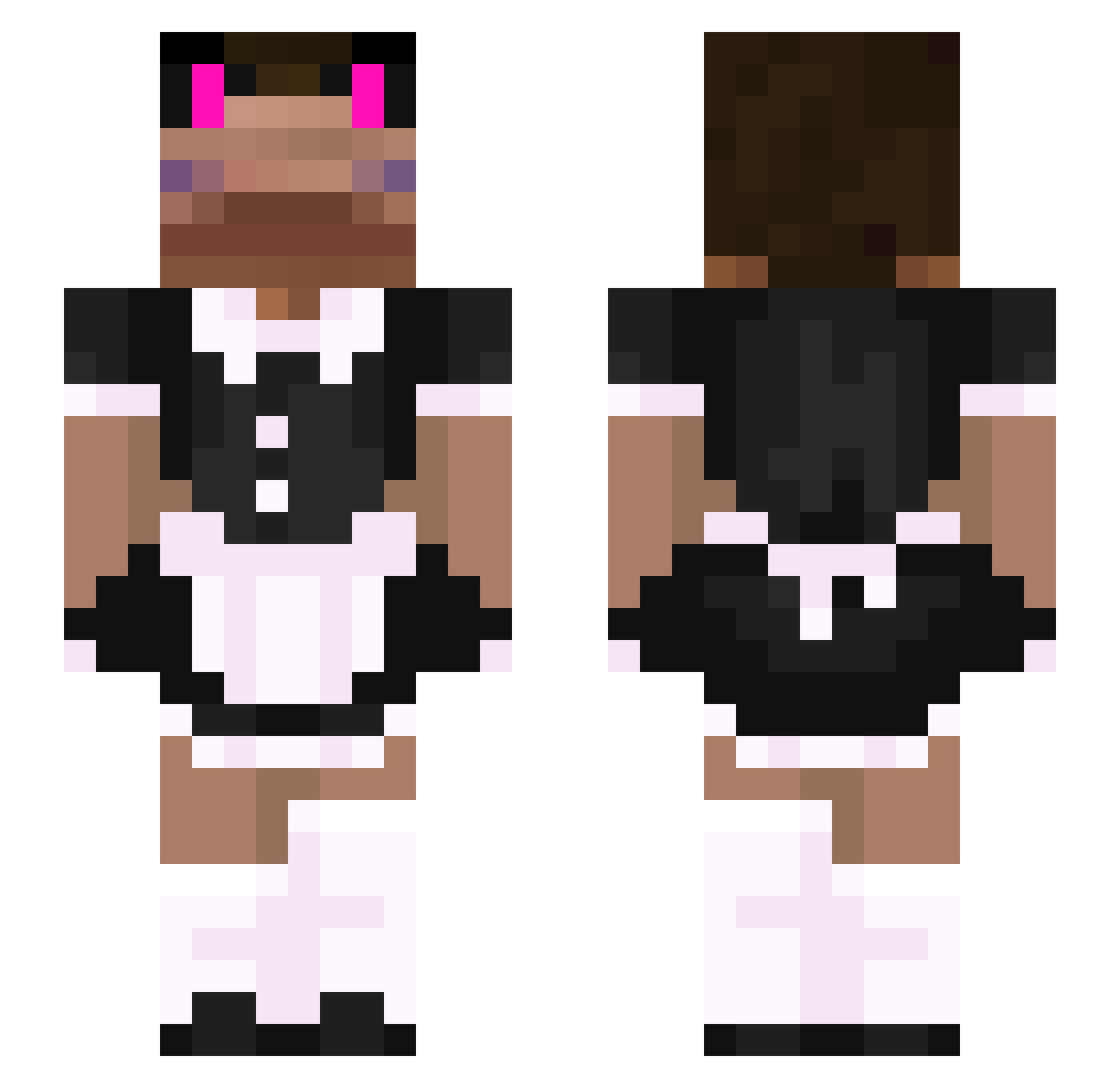 tionull Minecraft skin, front and back view