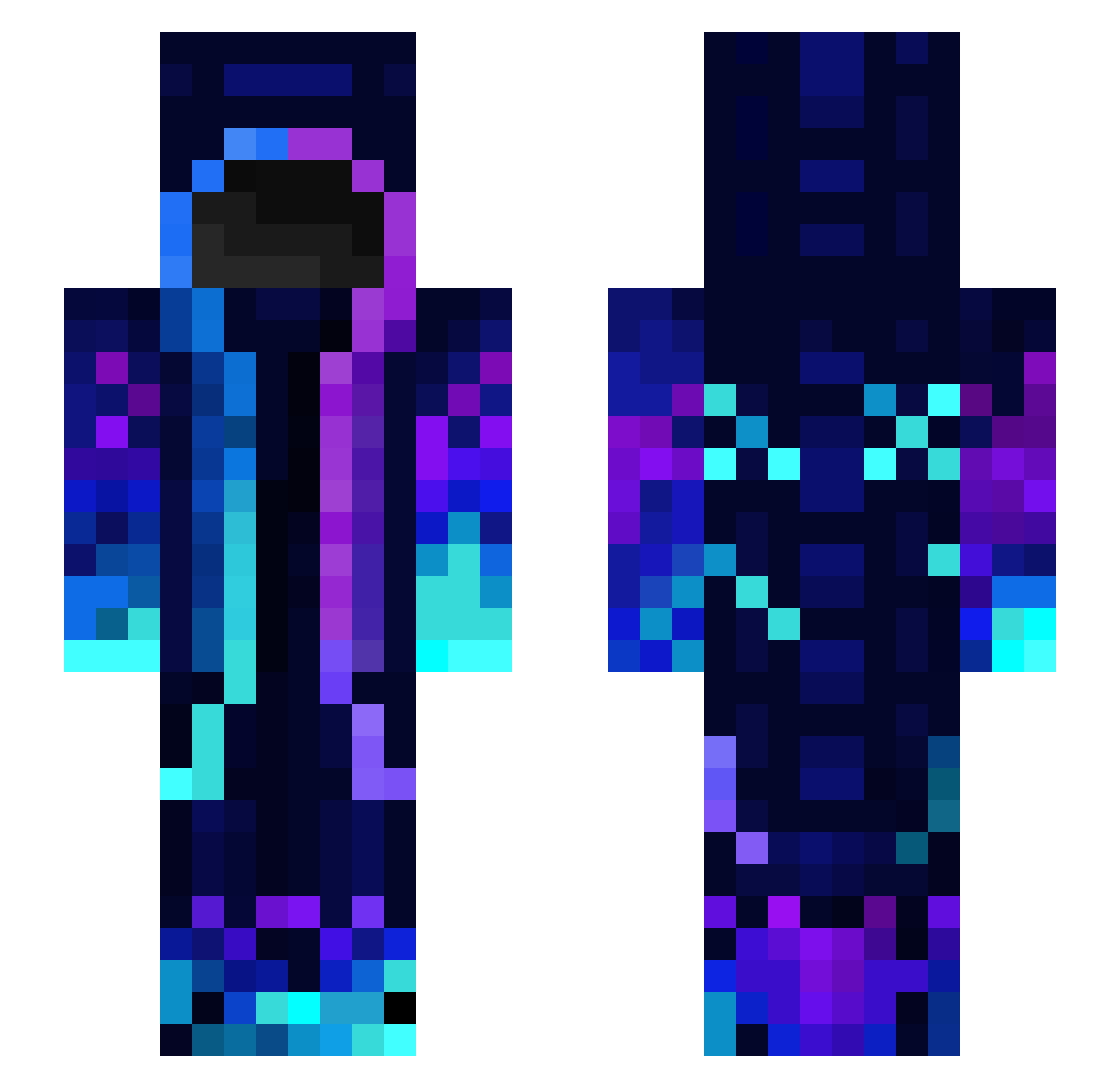 zyken_l Minecraft skin, front and back view