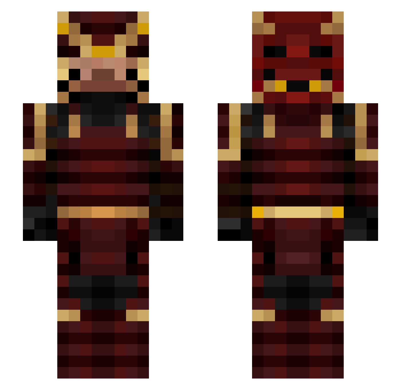bigdaddyducan Minecraft skin, front and back view