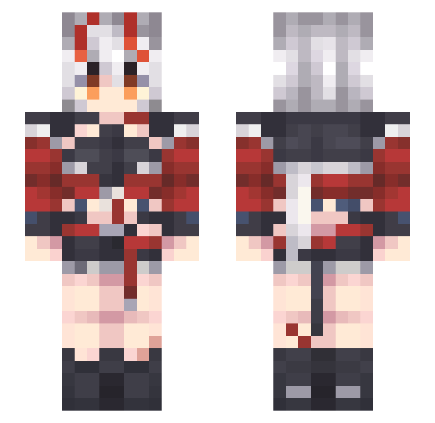 SilhouettedSighs Minecraft skin, front and back view