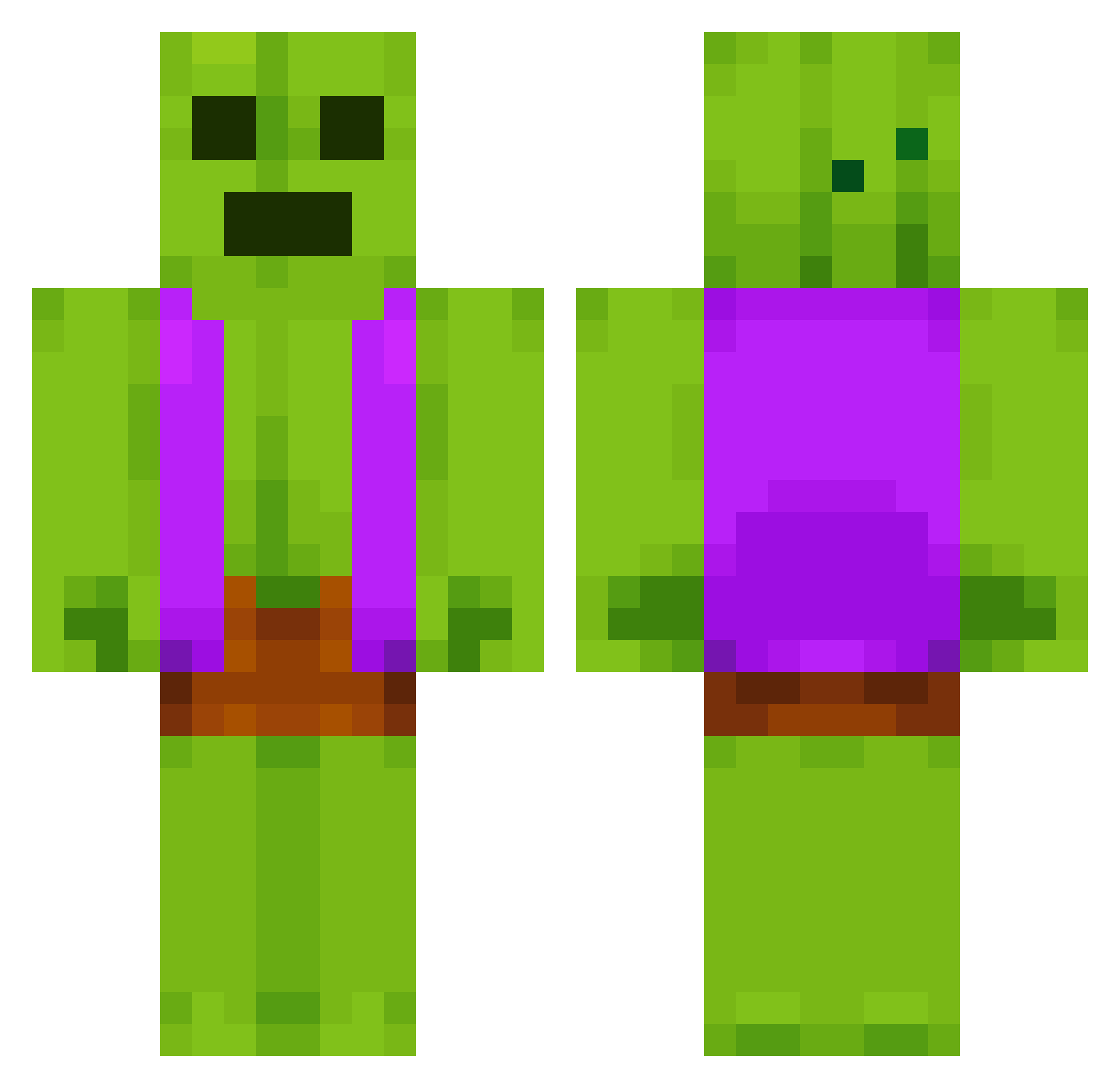 yajeesus Minecraft skin, front and back view