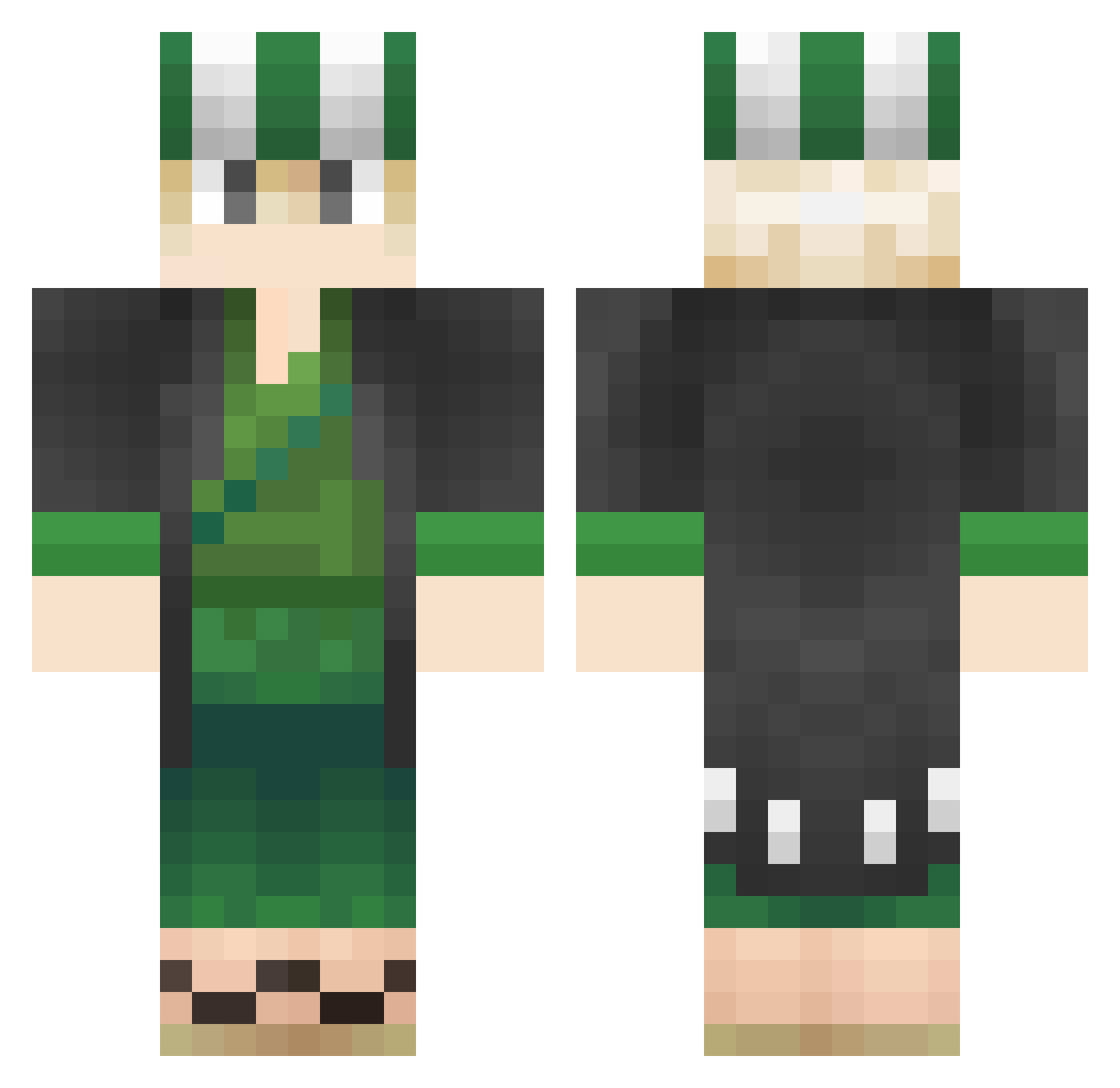 Mr_Gandalfinio Minecraft skin, front and back view