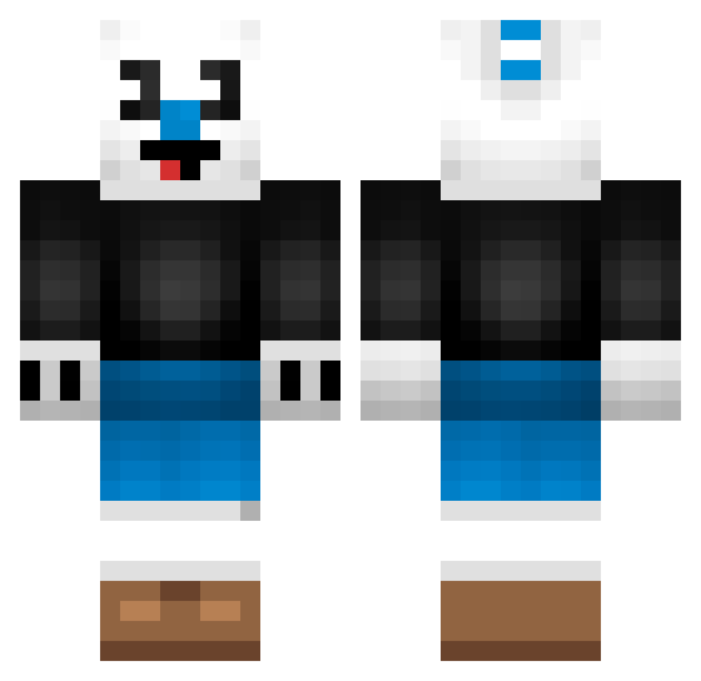 rgamer2001 Minecraft skin, front and back view
