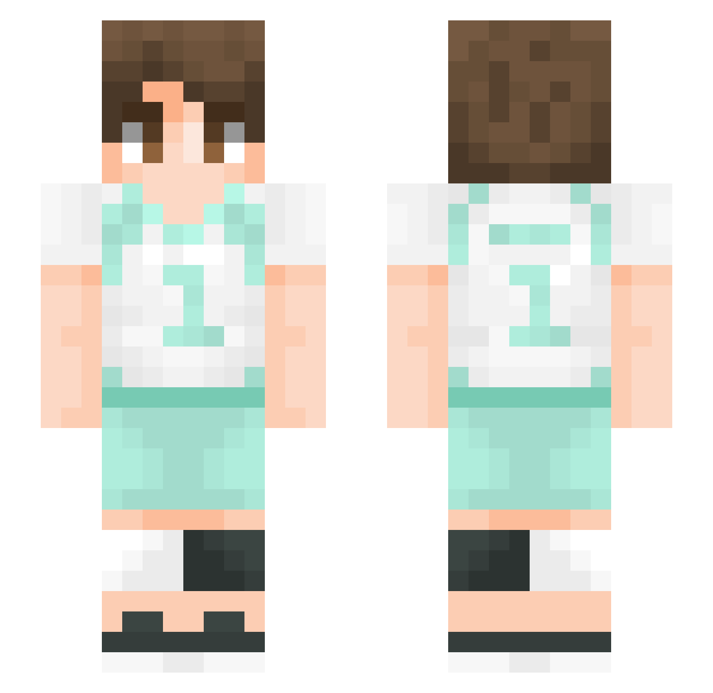 BowserJnr99 Minecraft skin, front and back view