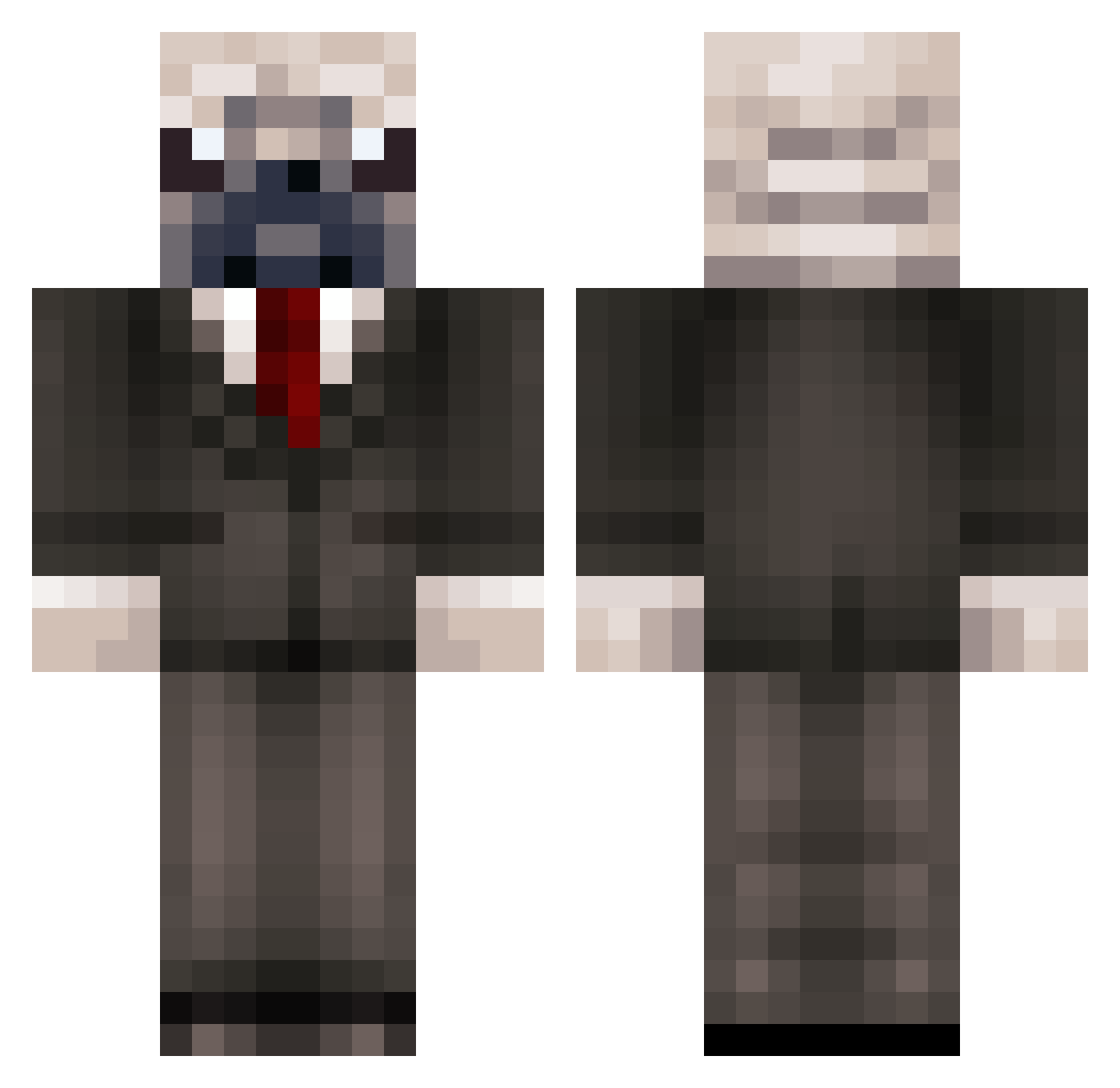 cedricpitudo Minecraft skin, front and back view