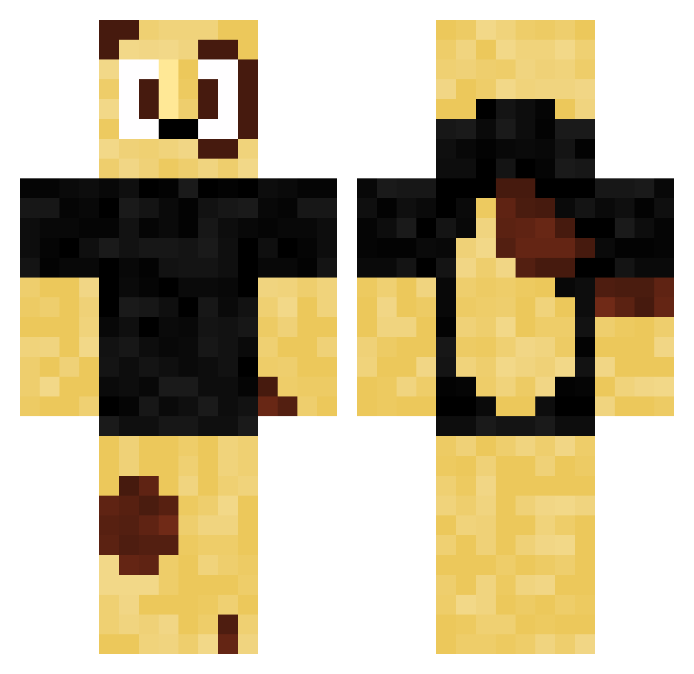 DipperTew Minecraft skin, front and back view