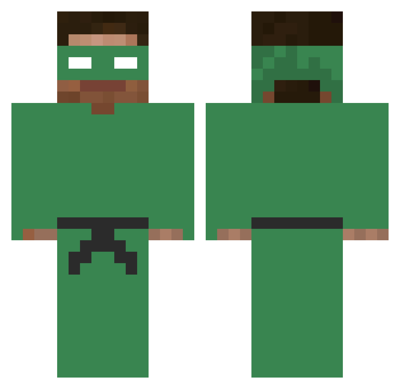 Nowakkk Minecraft skin, front and back view