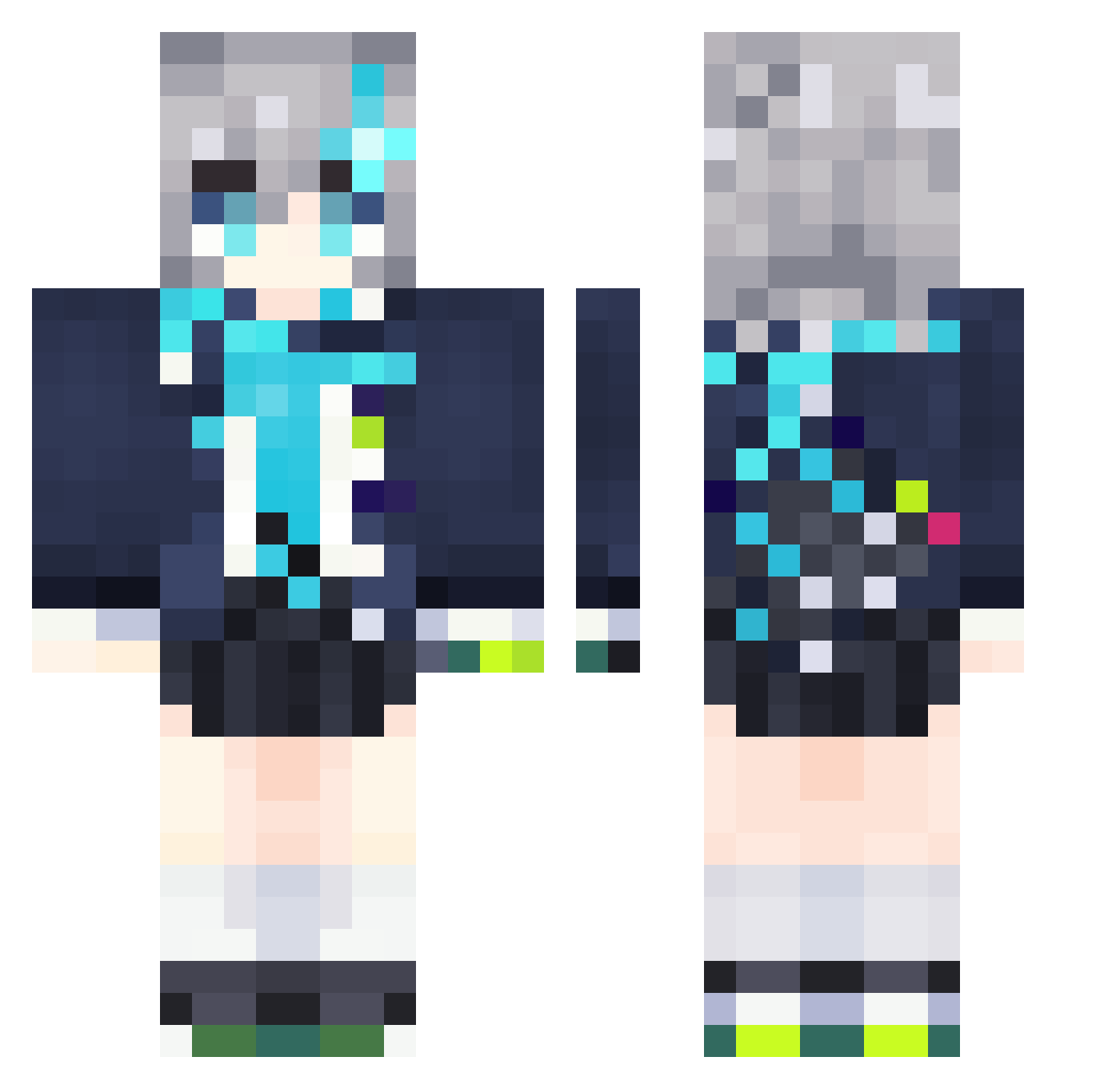 spx_FQBJLY Minecraft skin, front and back view