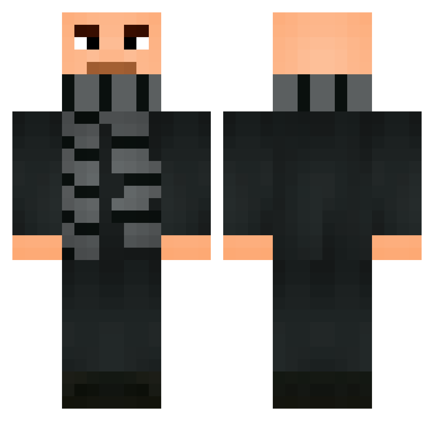 Somsiadsus Minecraft skin, front and back view
