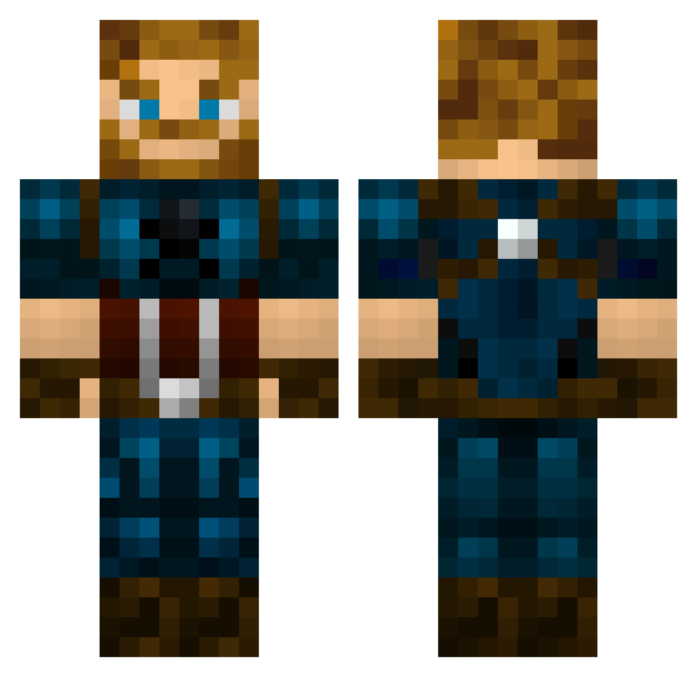 xShawzzy Minecraft skin, front and back view