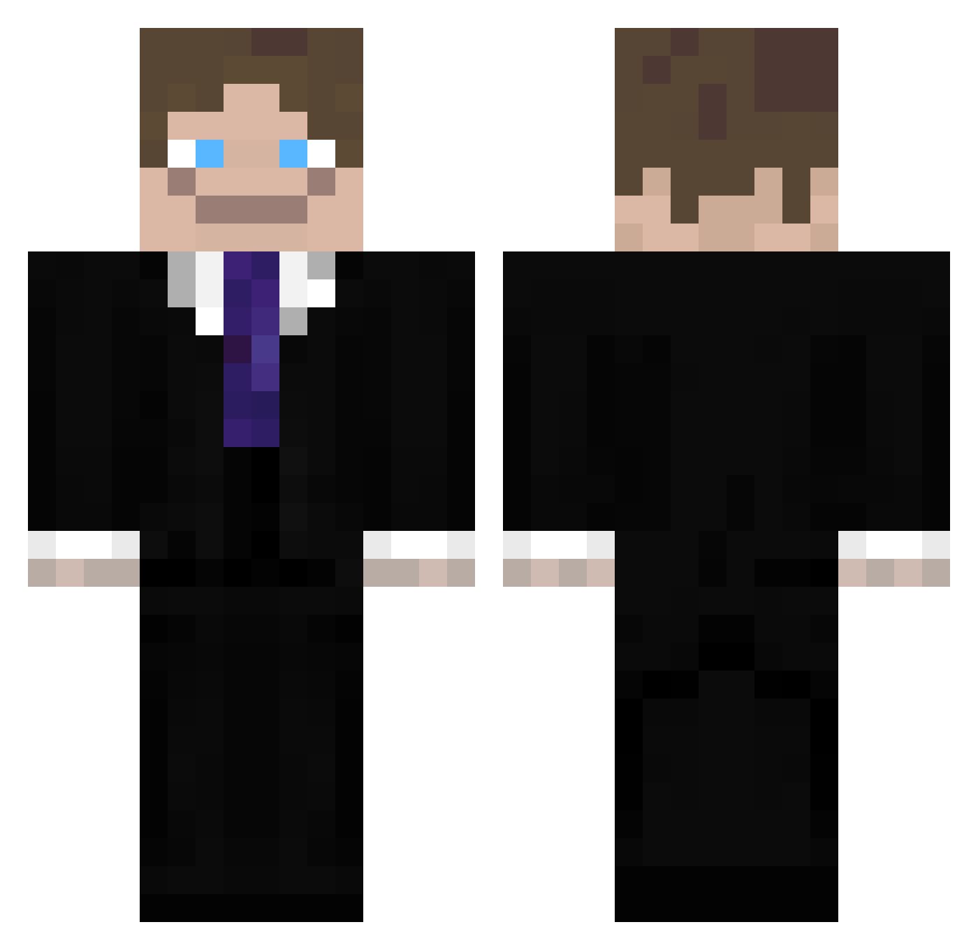 ImaT1re Minecraft skin, front and back view