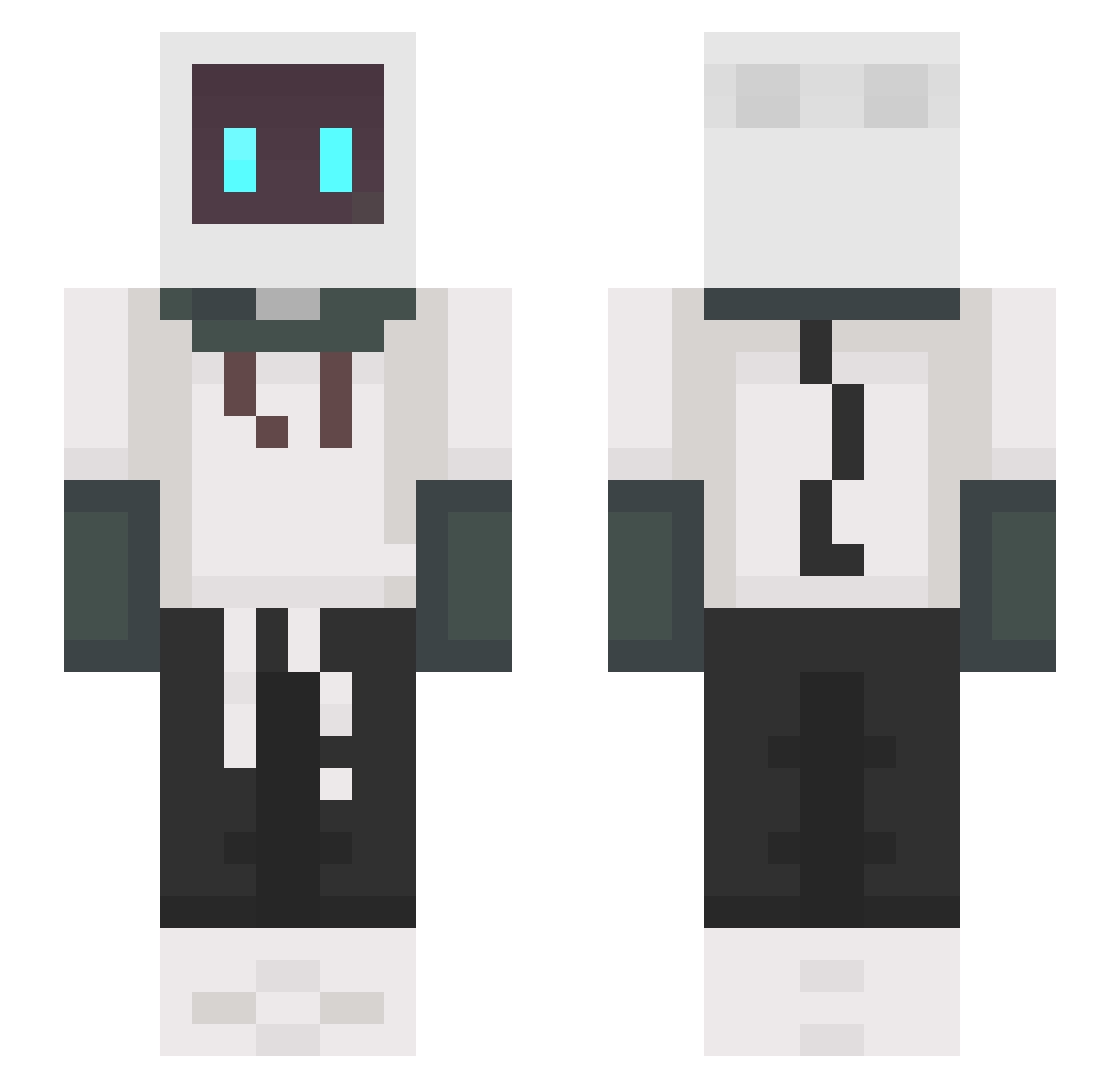 Mtsk17 Minecraft skin, front and back view