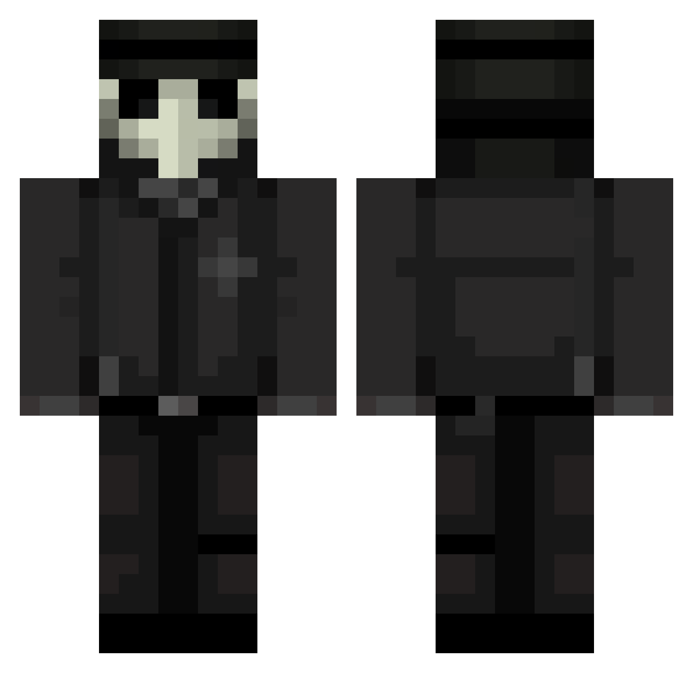 Red_Ronin007 Minecraft skin, front and back view