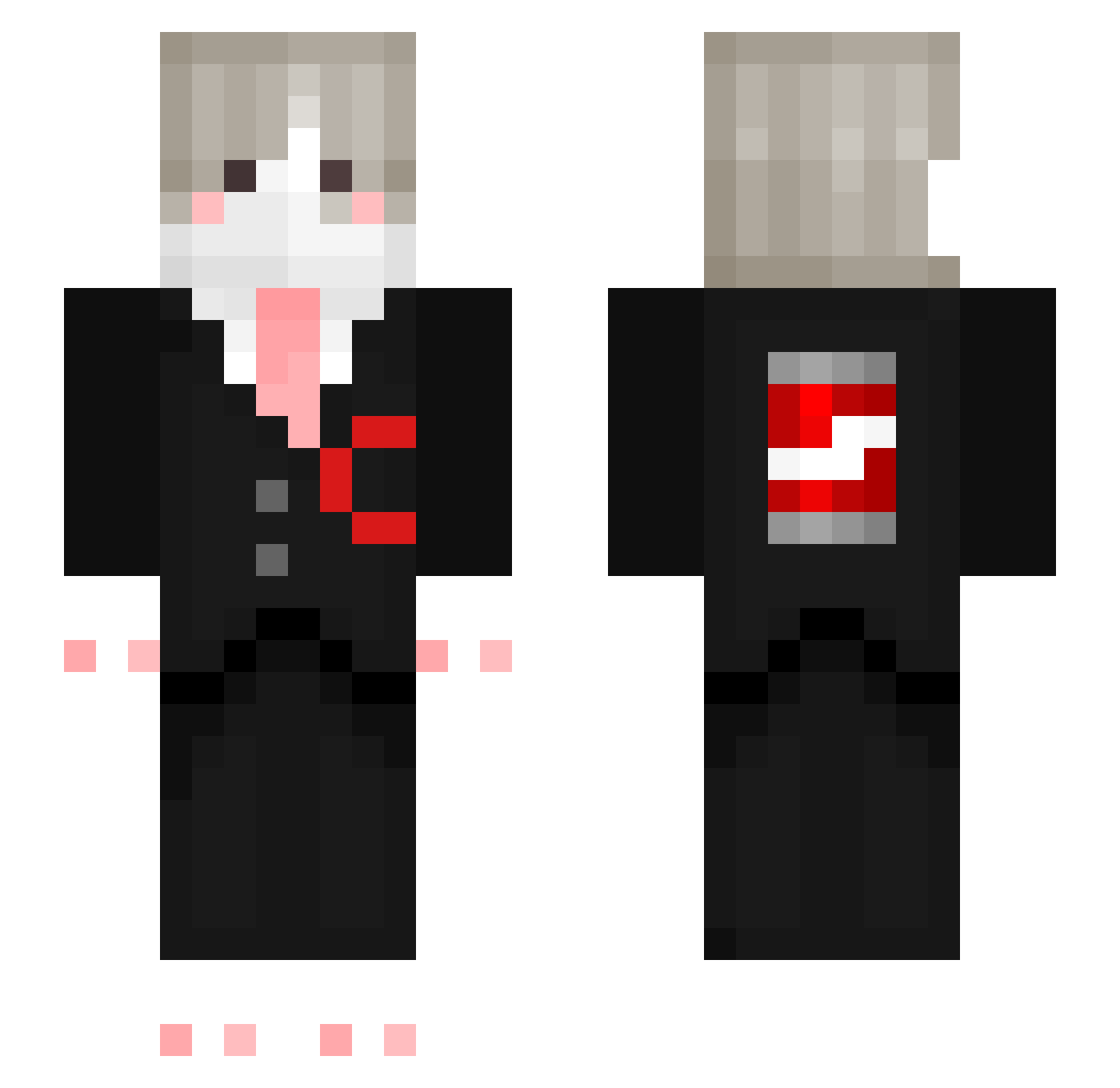Zloty168 Minecraft skin, front and back view