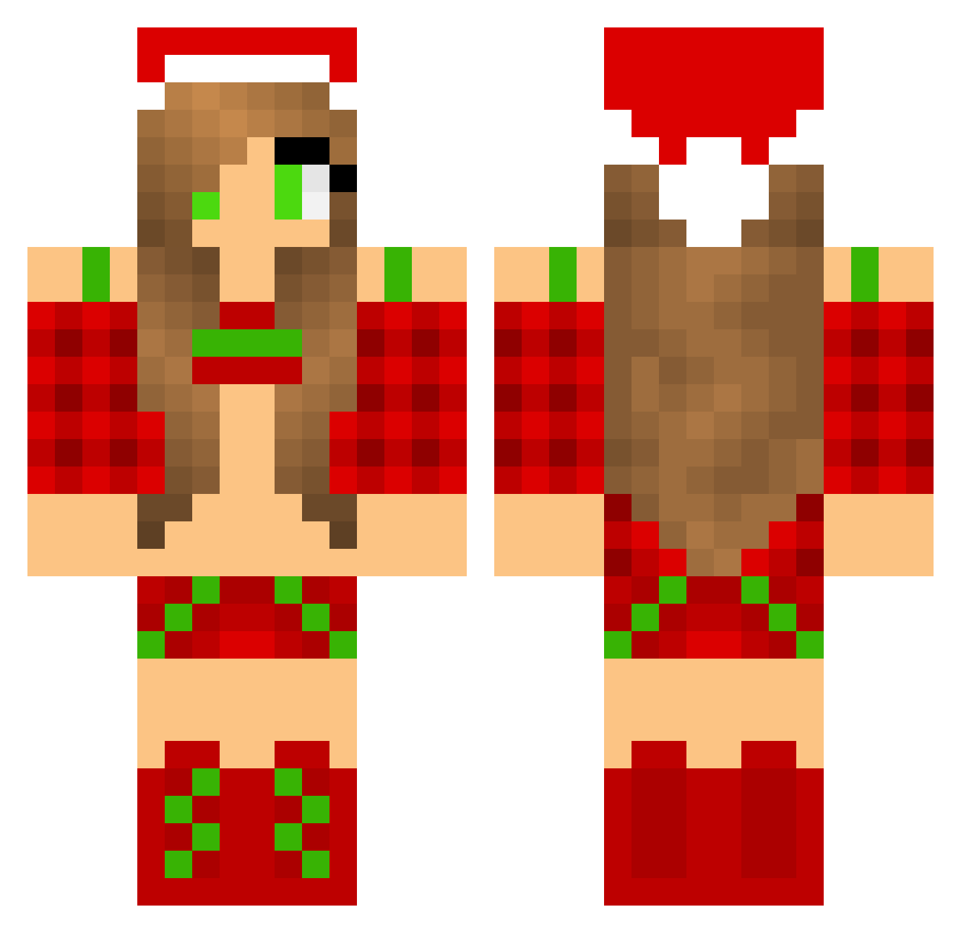 WhiteSide Minecraft skin, front and back view