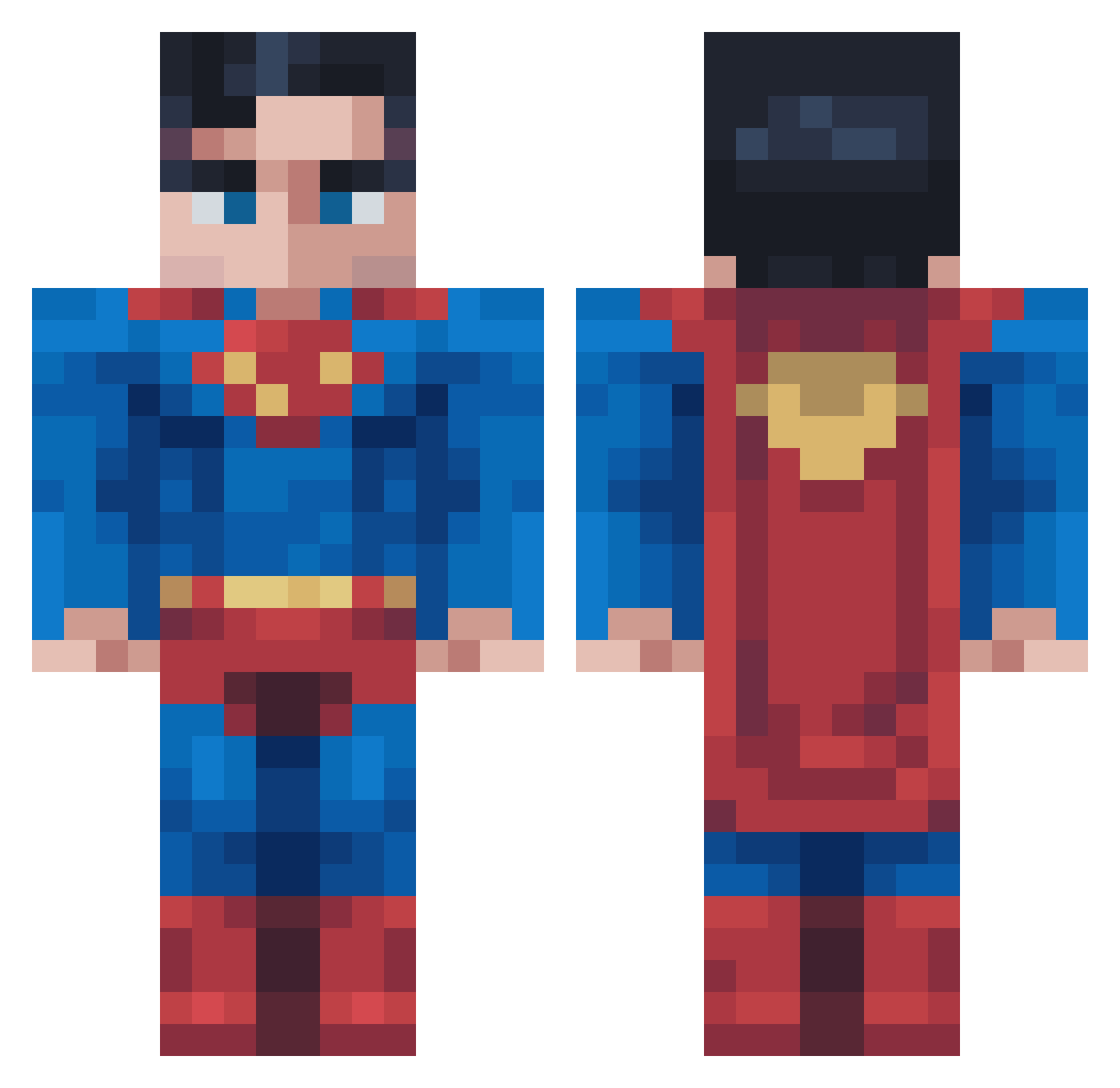 TheOpenDoor Minecraft skin, front and back view
