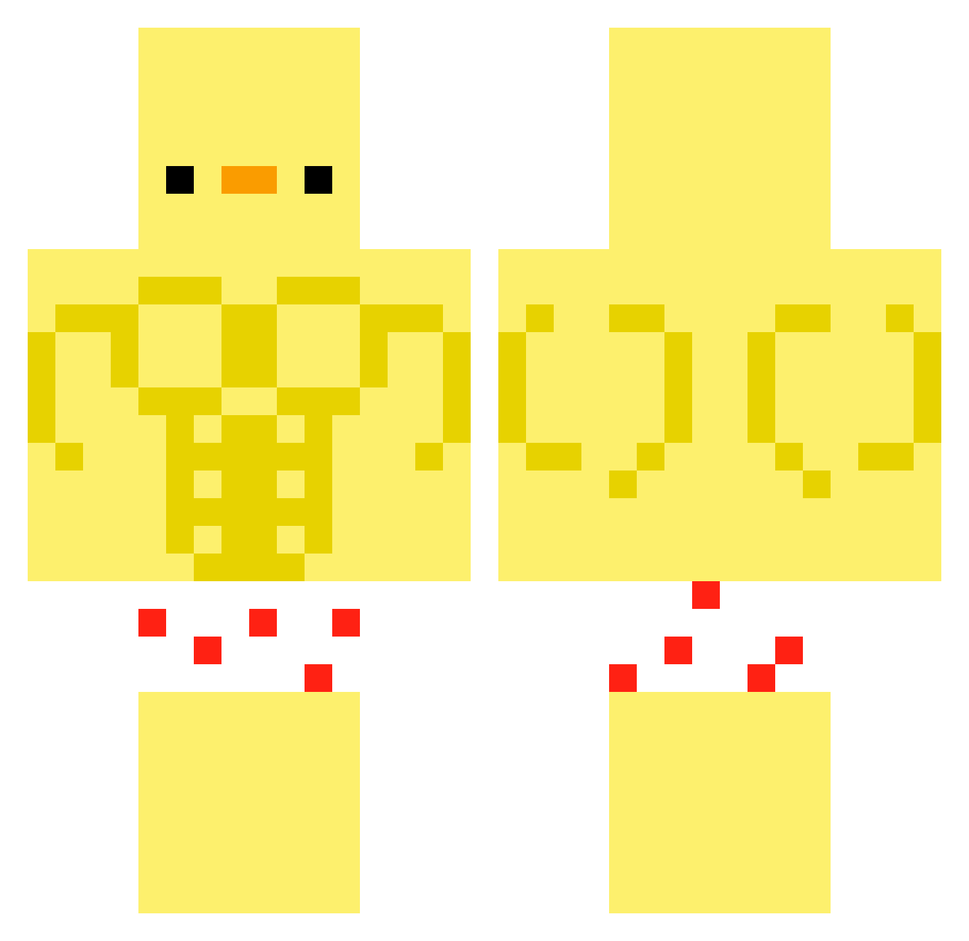 Moonshadow1u Minecraft skin, front and back view