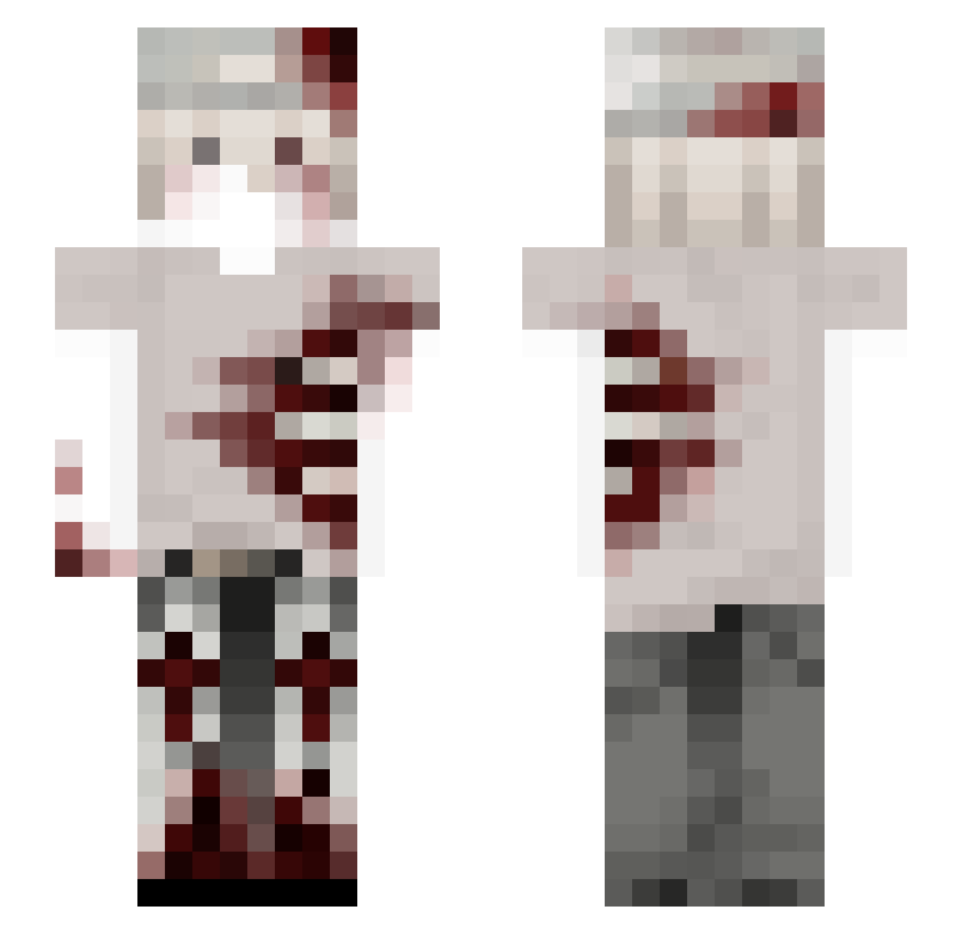 decayd_ Minecraft skin, front and back view