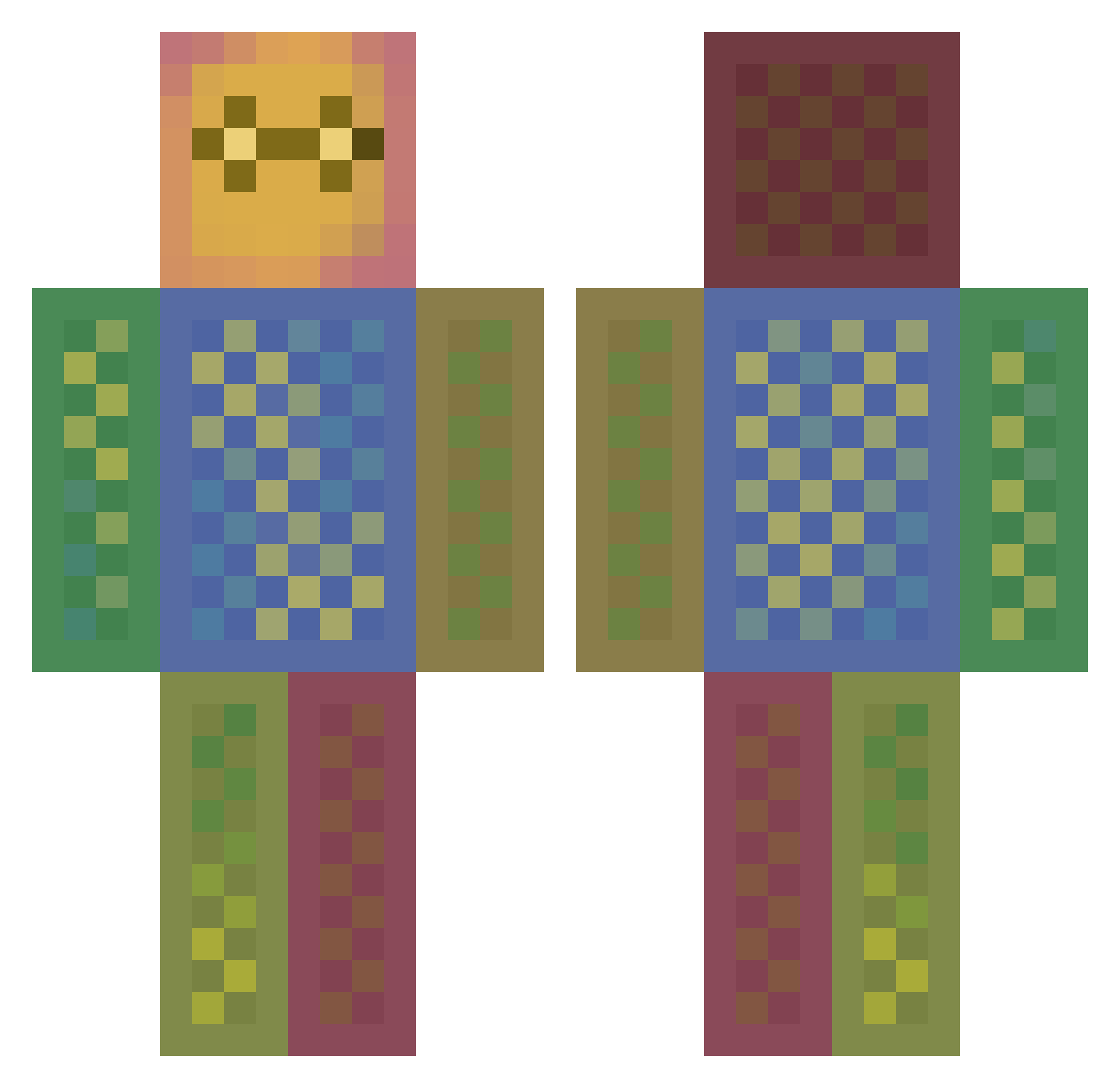 FinnZijlstra Minecraft skin, front and back view