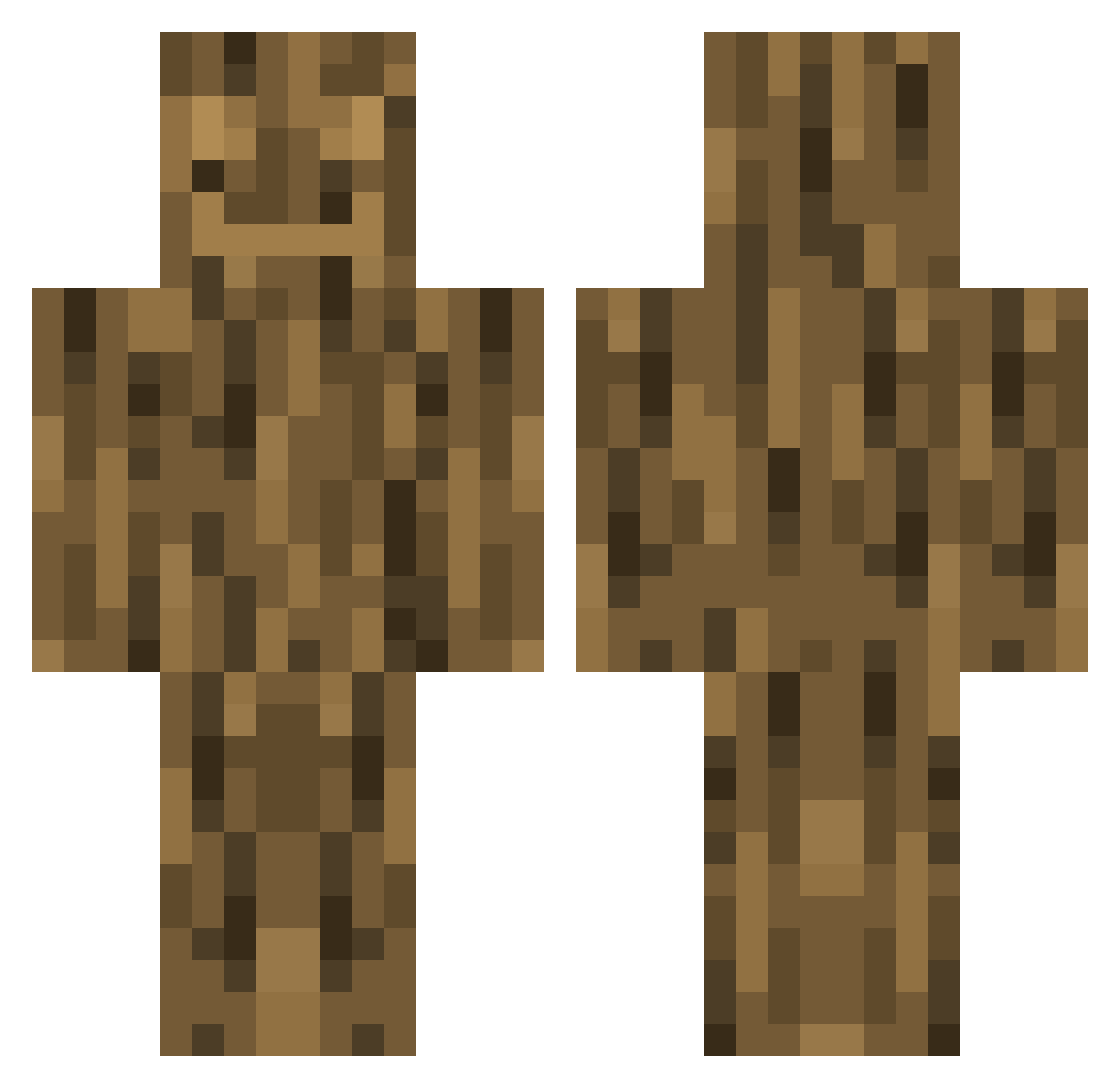 Woodster_ Minecraft skin, front and back view