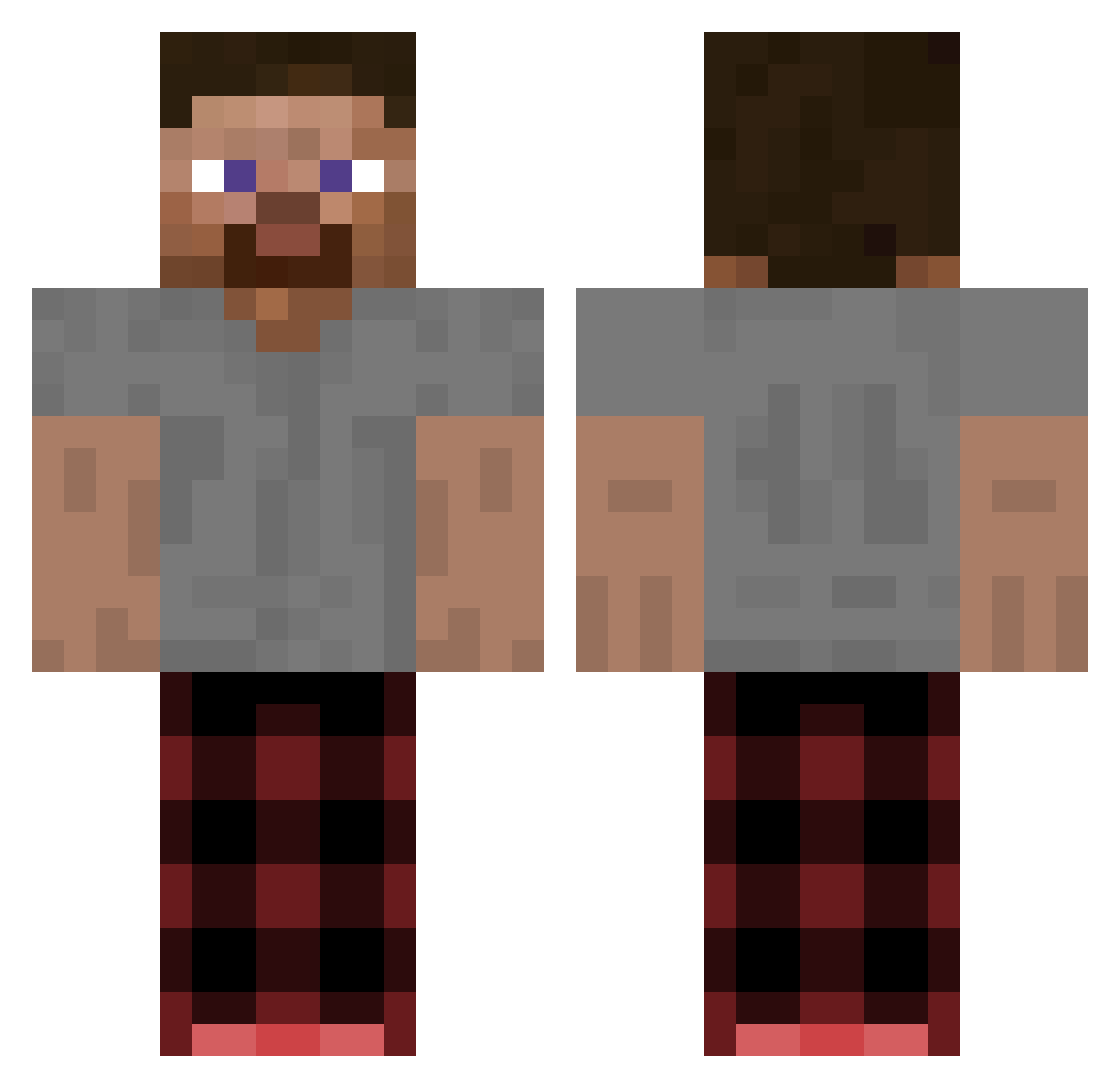 _NexusPrime Minecraft skin, front and back view