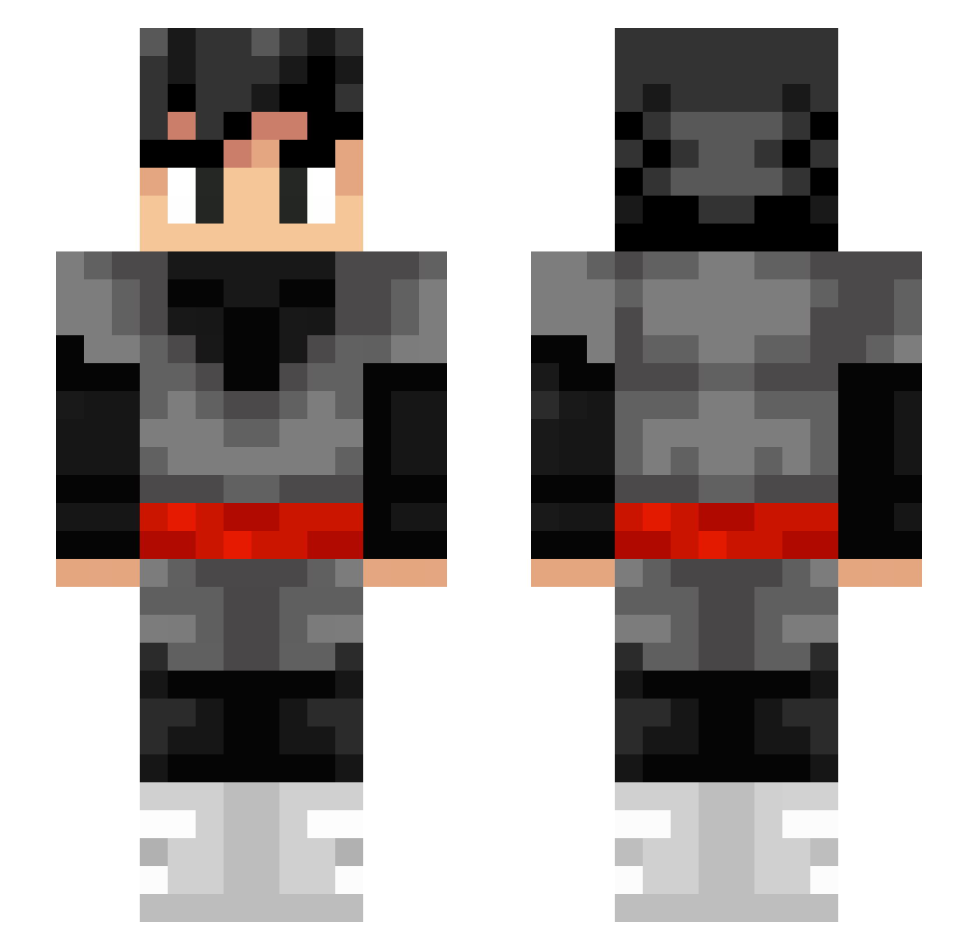 RodrigoLean Minecraft skin, front and back view