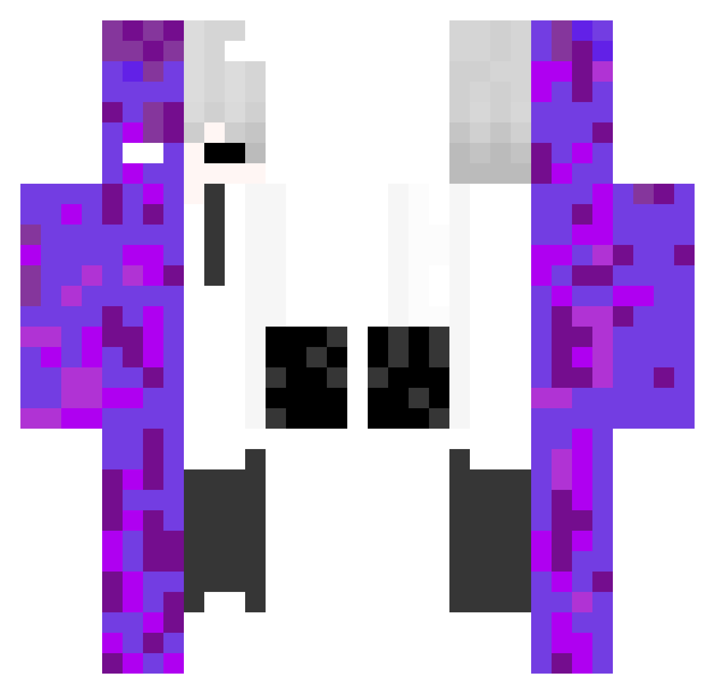 Eys_1921 Minecraft skin, front and back view