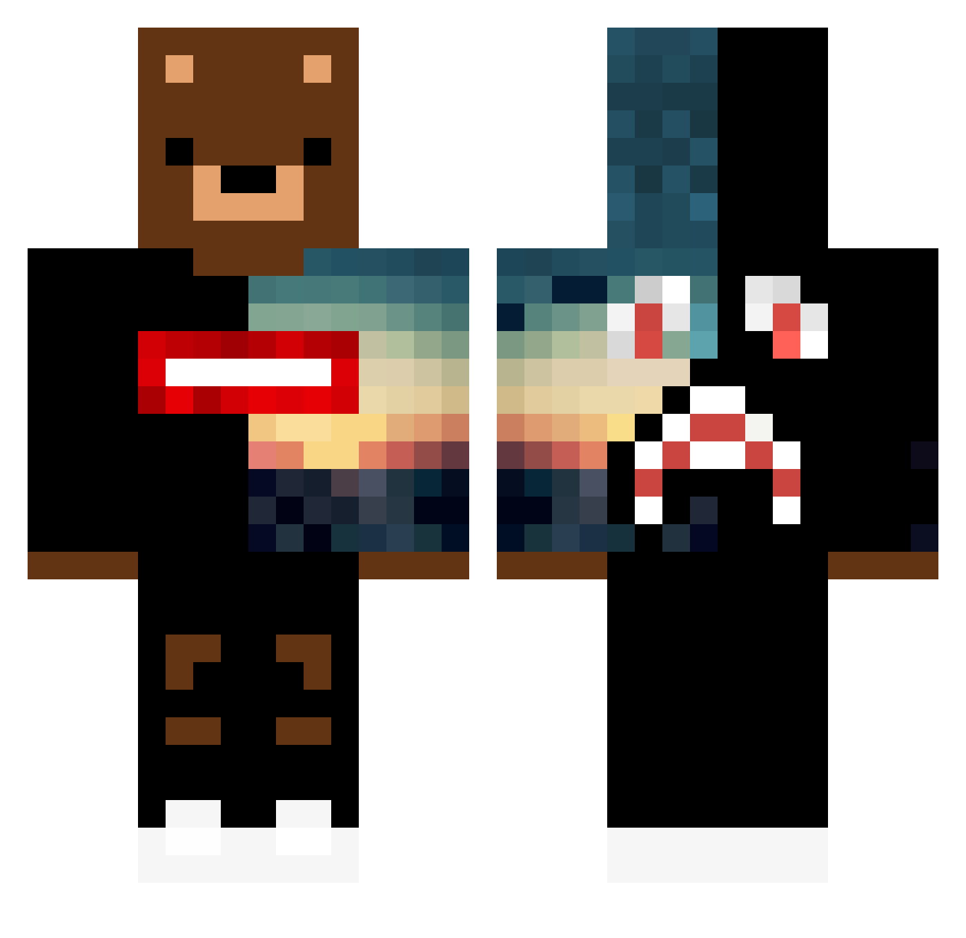 spotify_addict Minecraft skin, front and back view