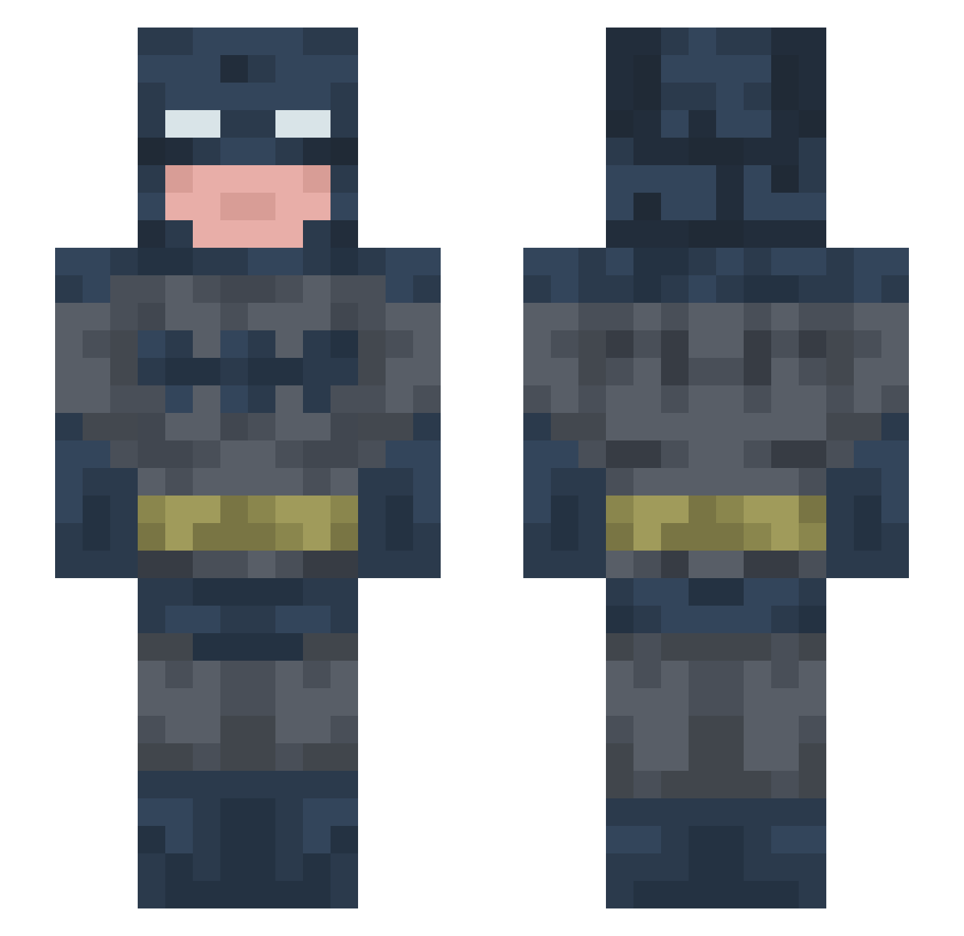 Dictator_Cosby Minecraft skin, front and back view