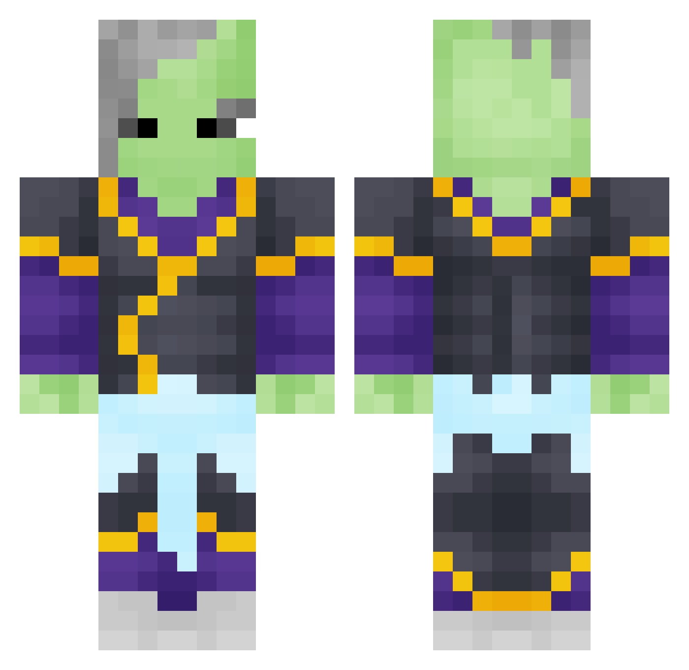 ReyesCheto Minecraft skin, front and back view