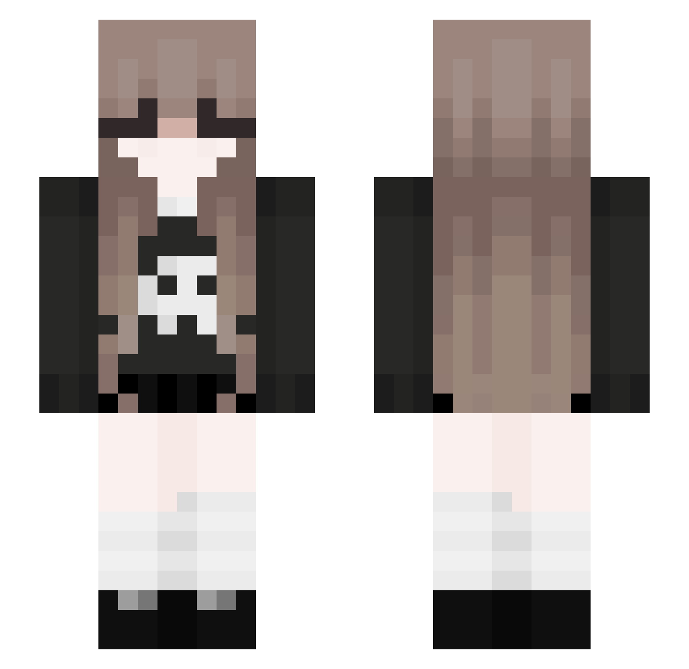 rottenkiri Minecraft skin, front and back view