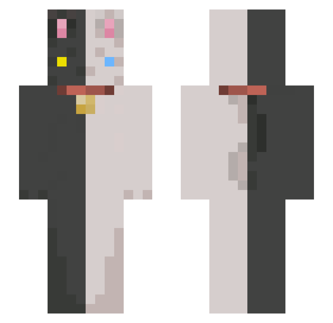 Bad_rabbit02 Minecraft skin, front and back view