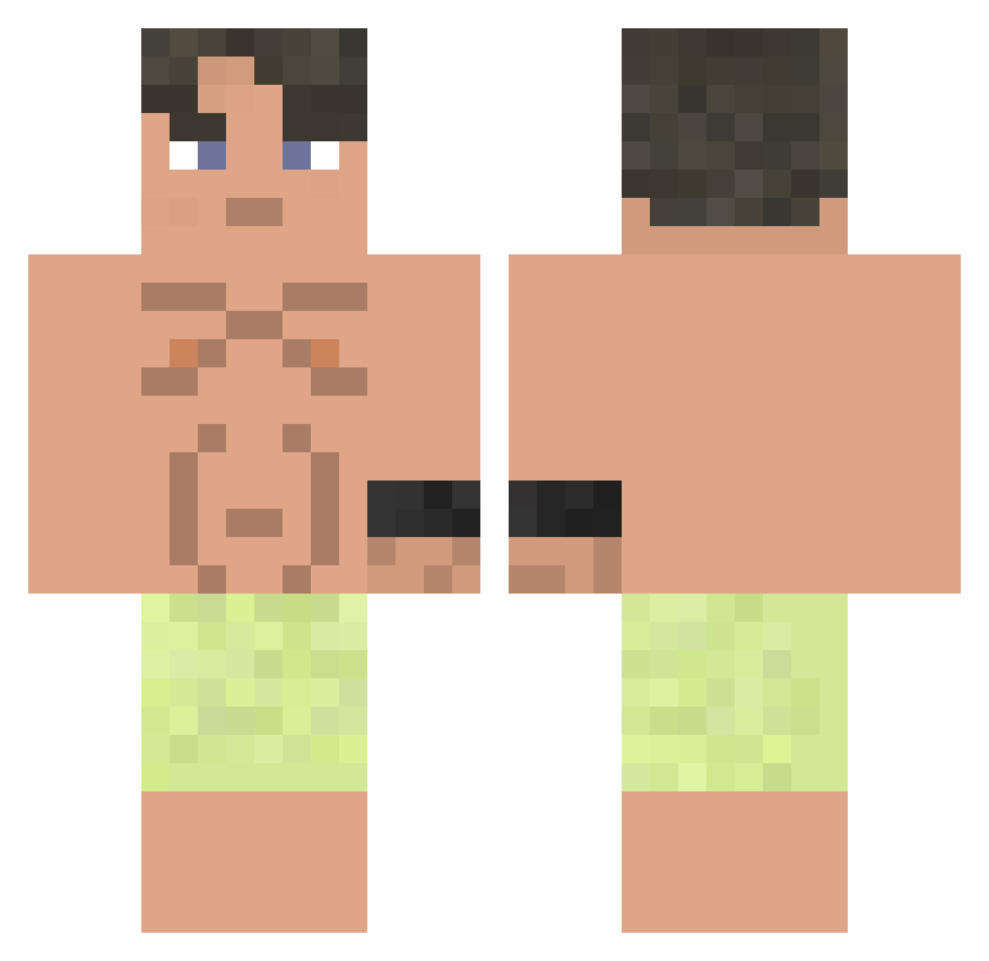 Ashiuaia Minecraft skin, front and back view