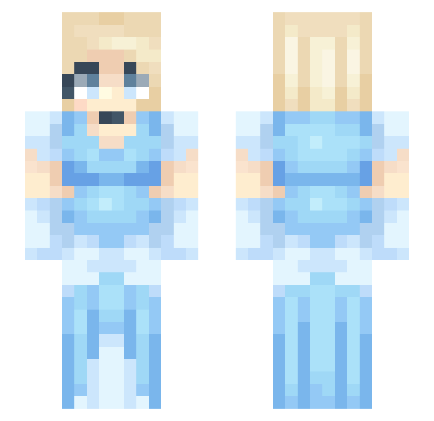 wood_cat Minecraft skin, front and back view