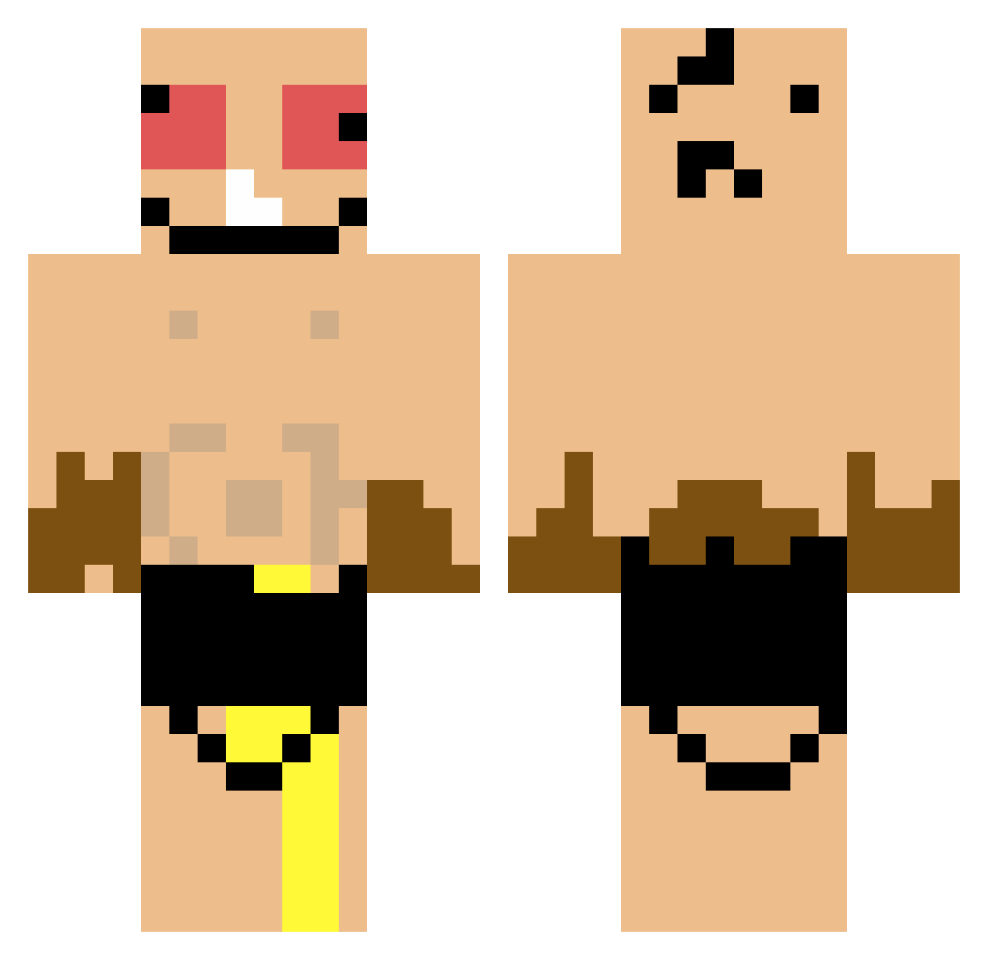 Ryedoghrye Minecraft skin, front and back view