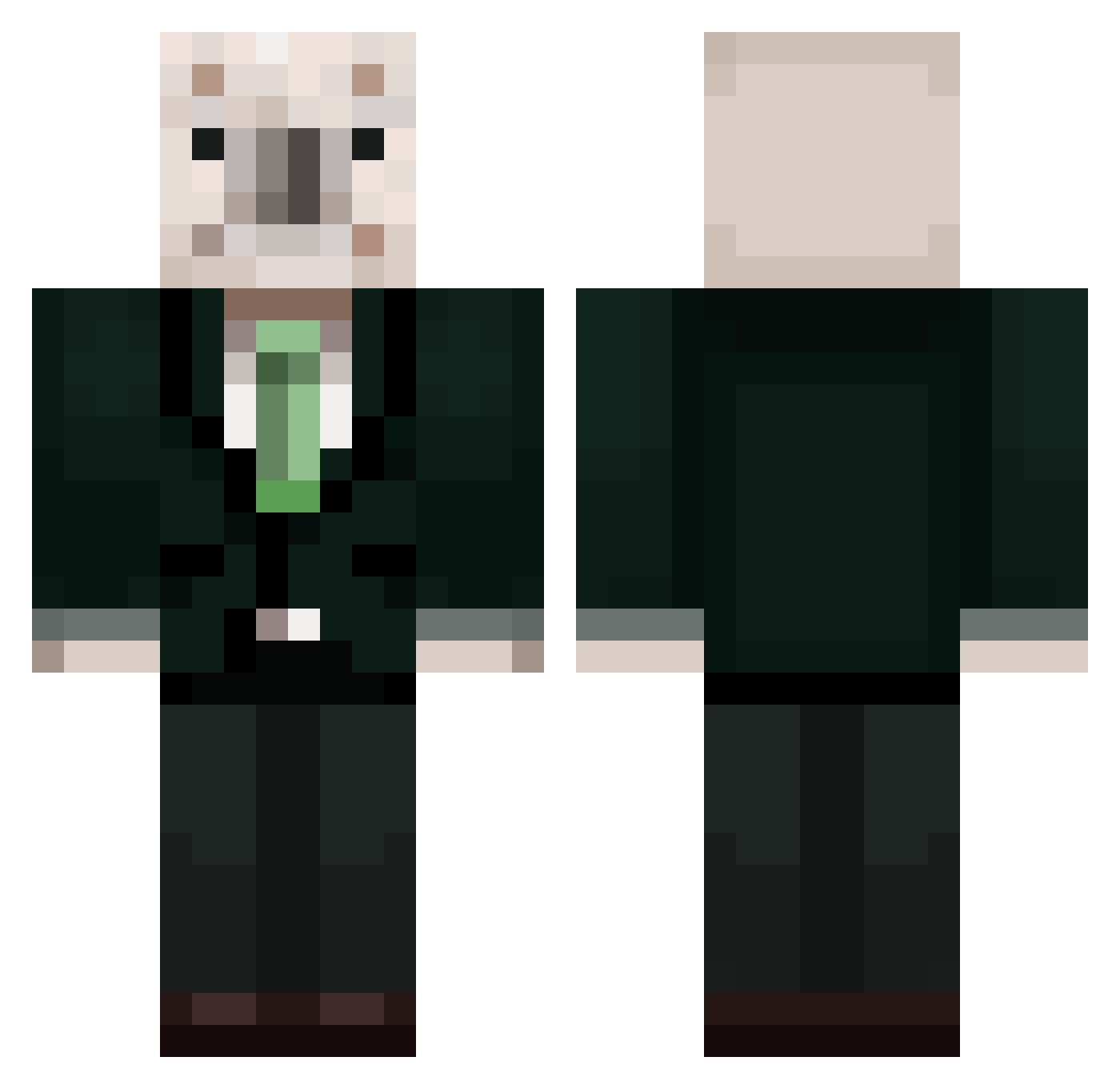Saftycap_robber Minecraft skin, front and back view