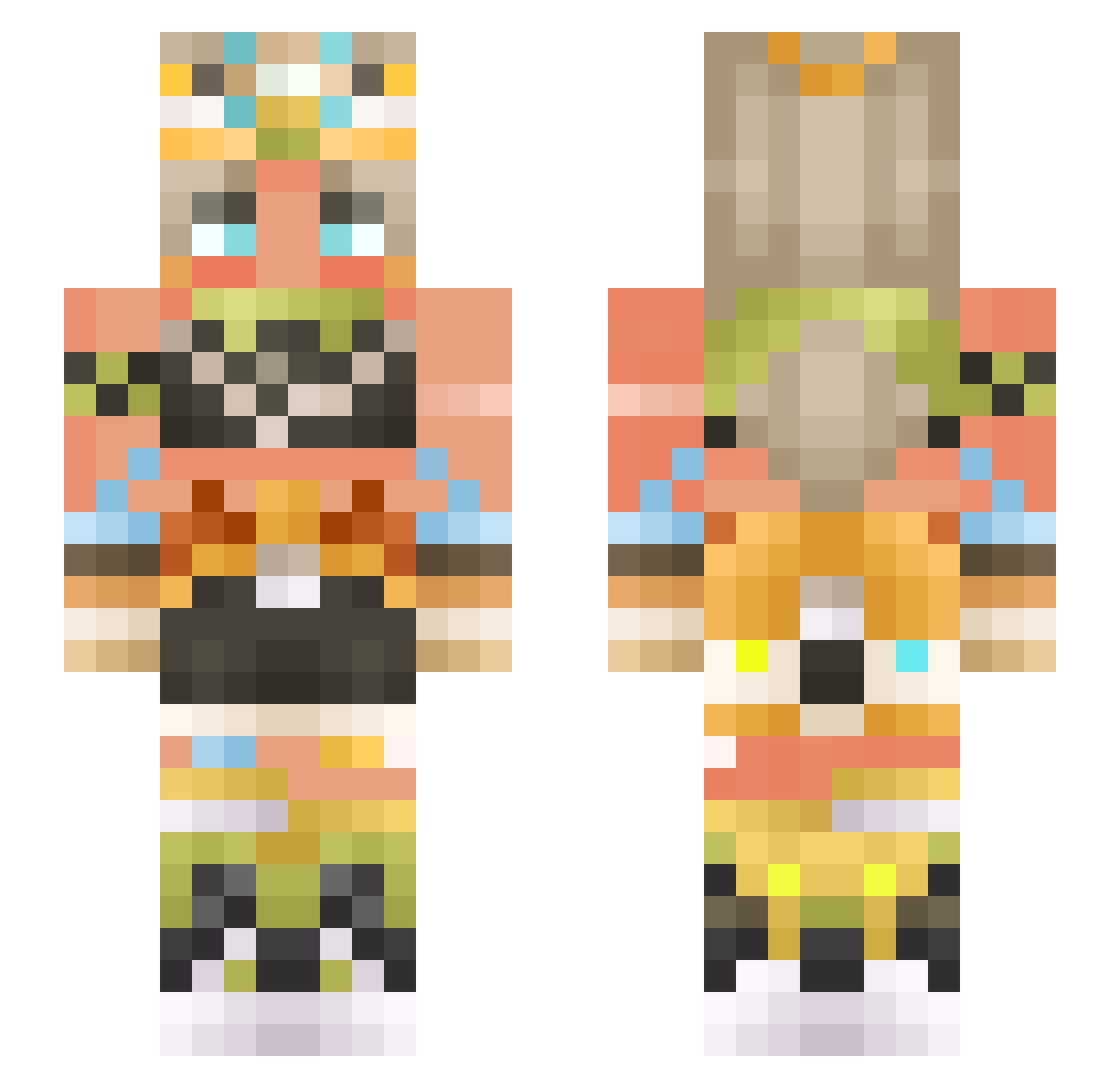 majee_majee Minecraft skin, front and back view