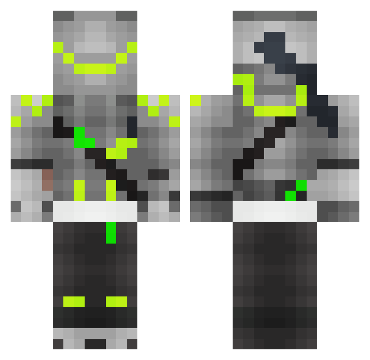 SpookJnr Minecraft skin, front and back view