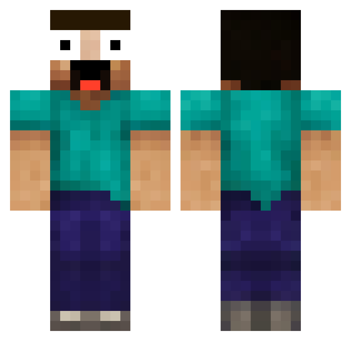 Keralis Minecraft skin, front and back view