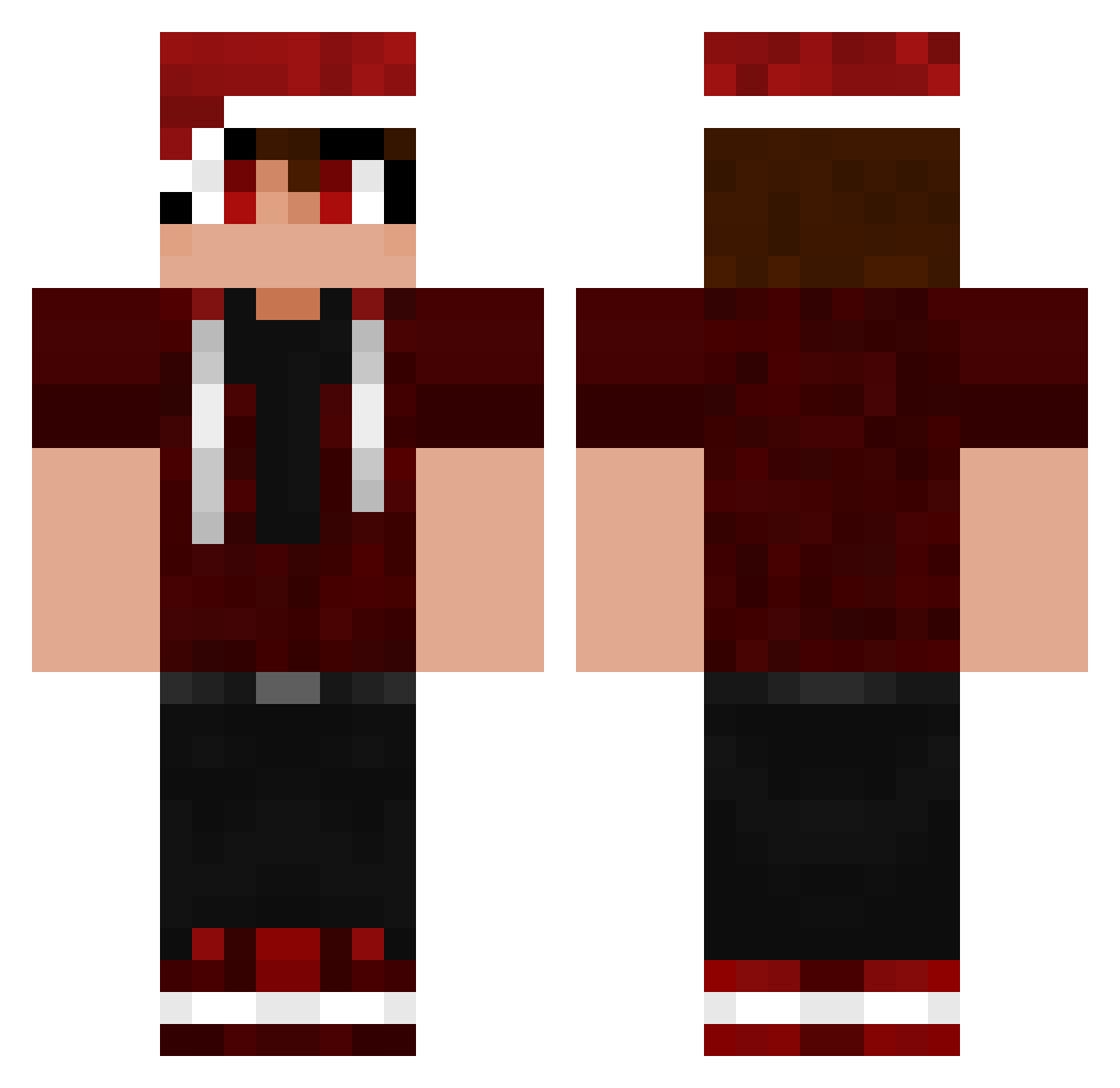 TheBroYasu Minecraft skin, front and back view