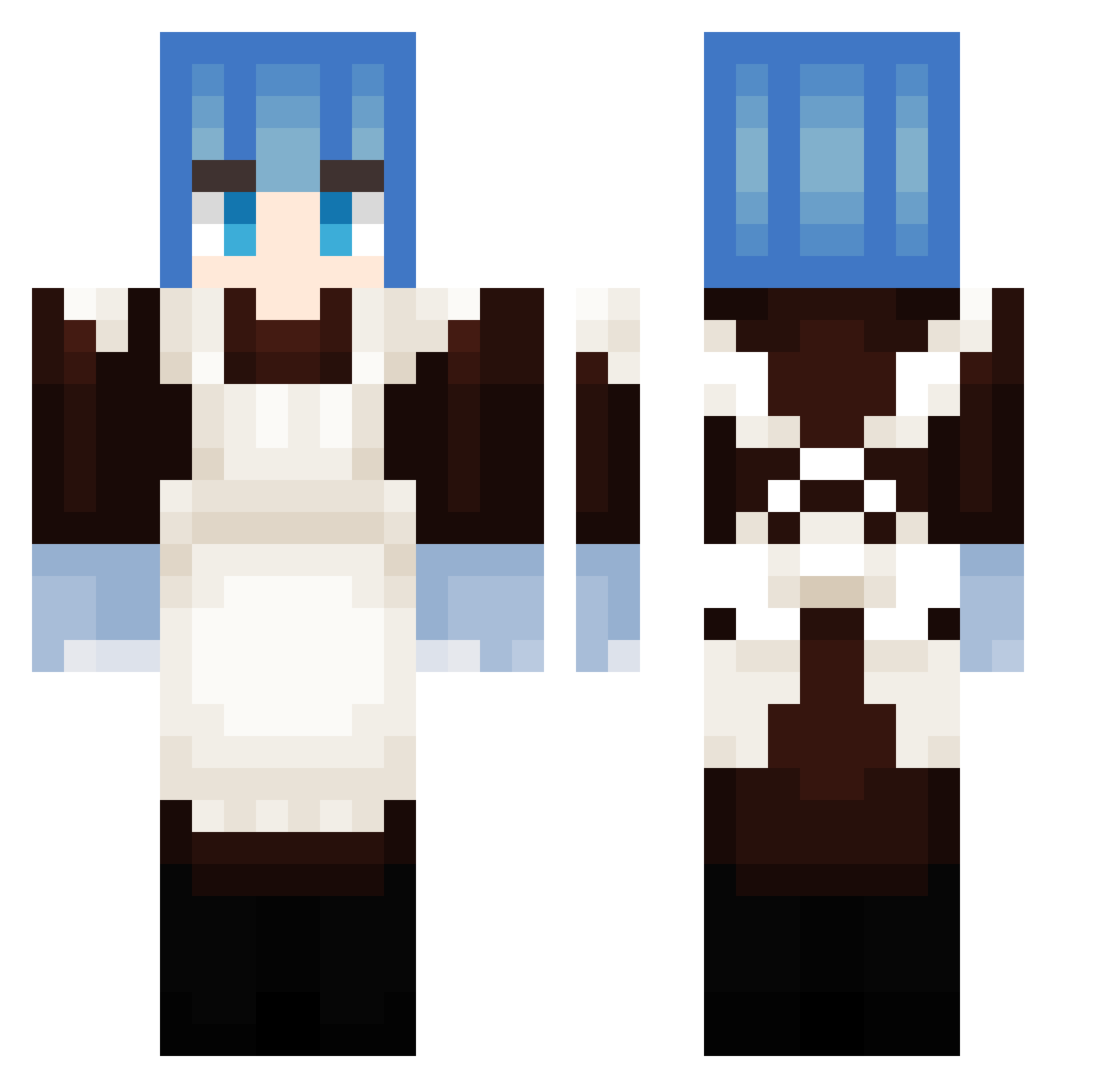 Atlas_112 Minecraft skin, front and back view