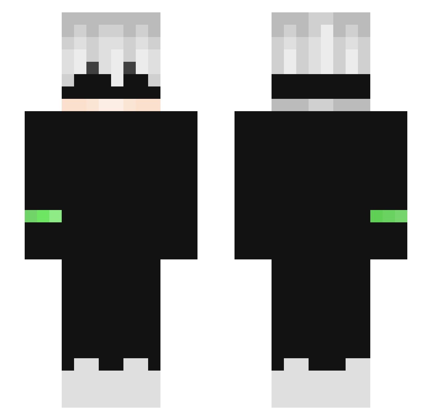 Kaid3x Minecraft skin, front and back view