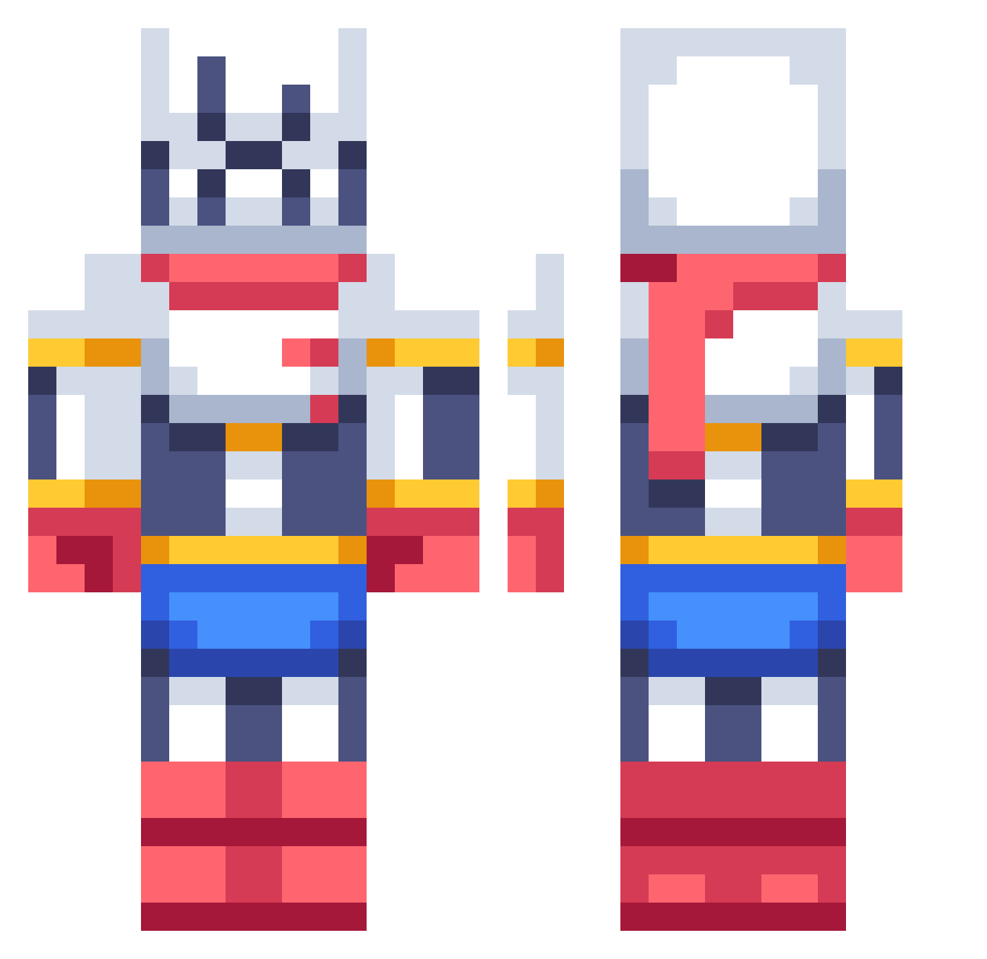 Groszek1111 Minecraft skin, front and back view