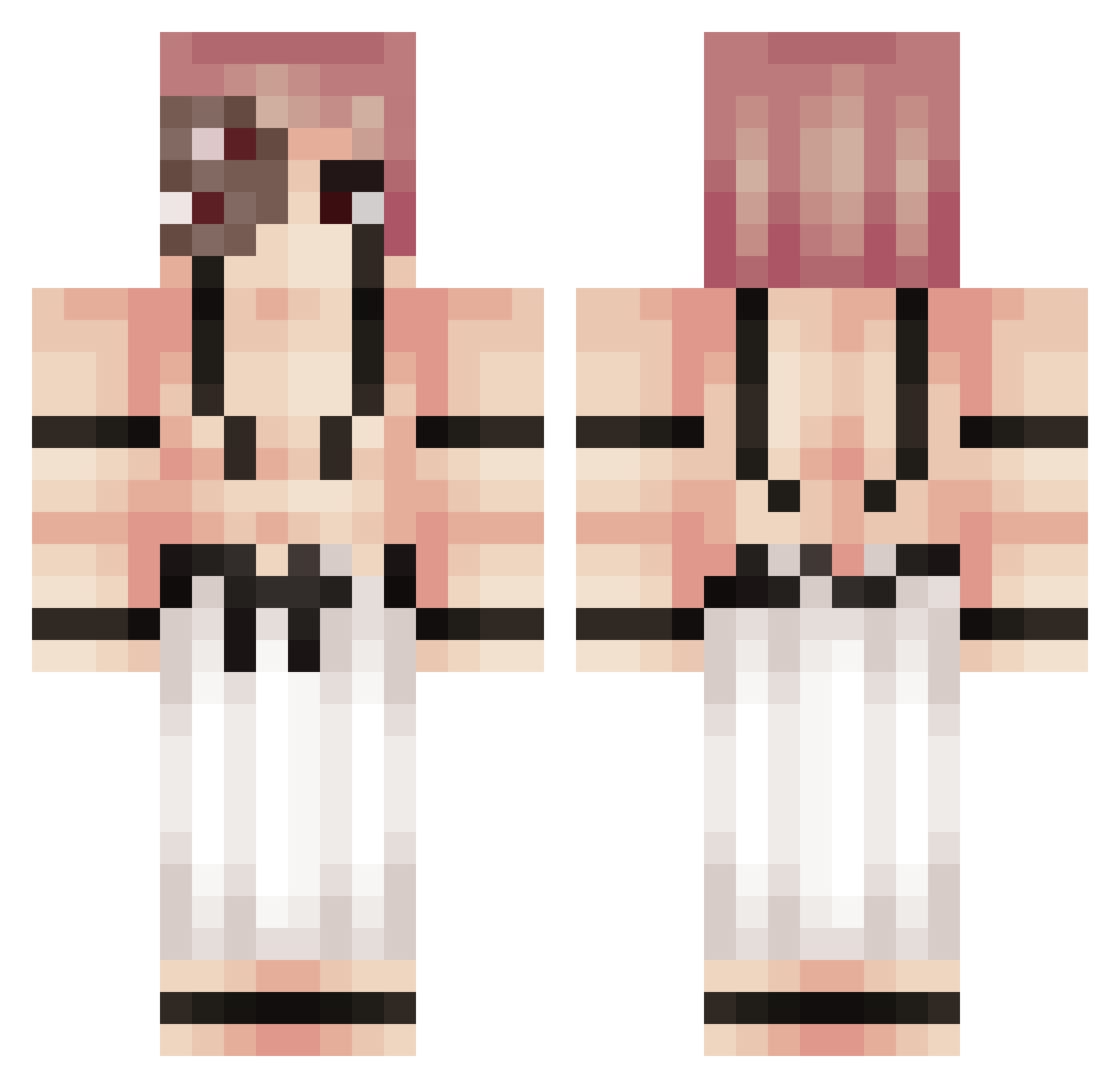 Rapadura7 Minecraft skin, front and back view