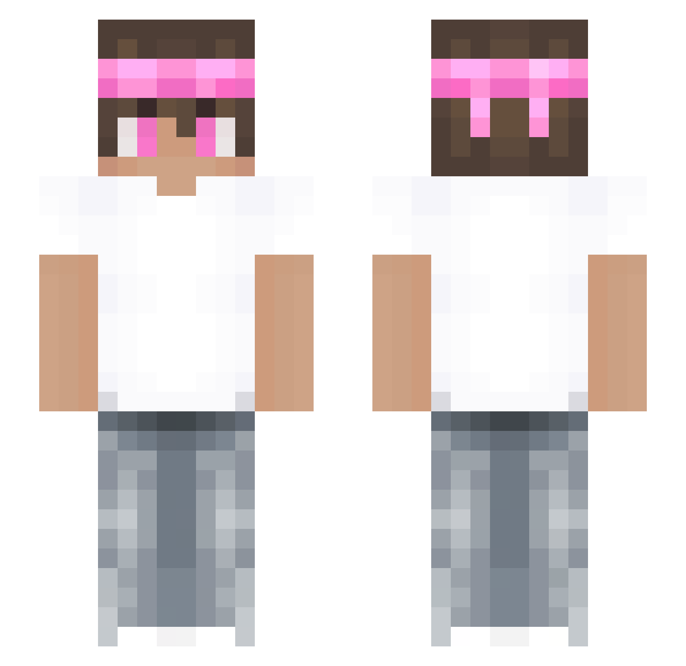 VenyxMc Minecraft skin, front and back view