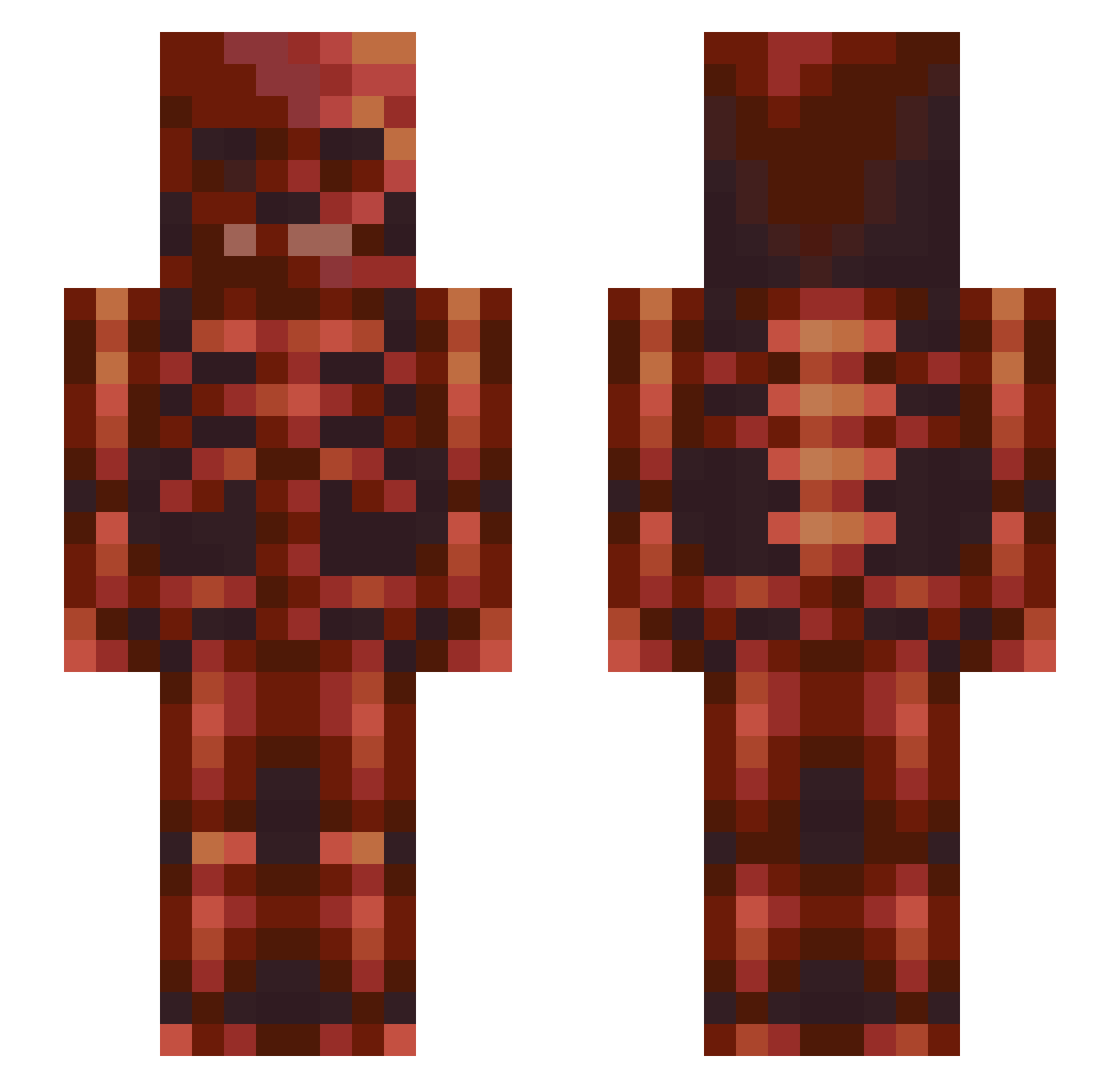 _DirtyDog Minecraft skin, front and back view